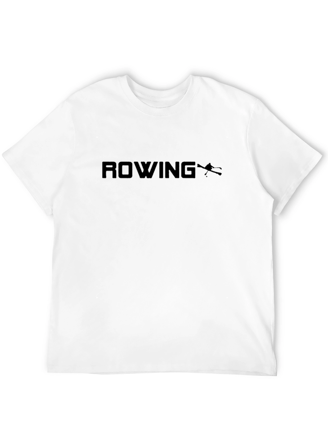 Rowing Graphic Tee - Black Cotton T-Shirt