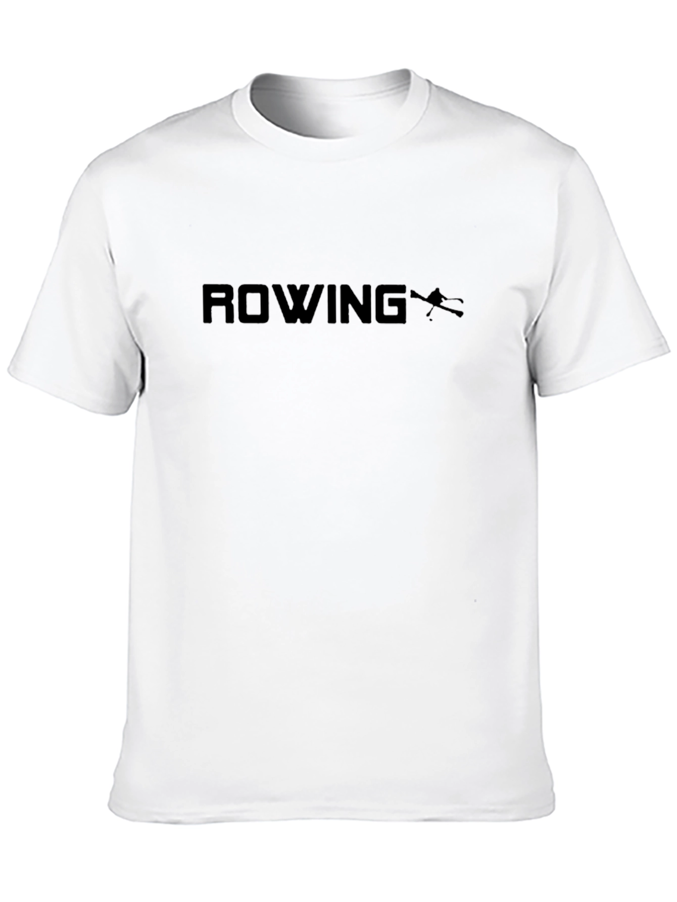 Rowing Graphic Tee - Black Cotton T-Shirt