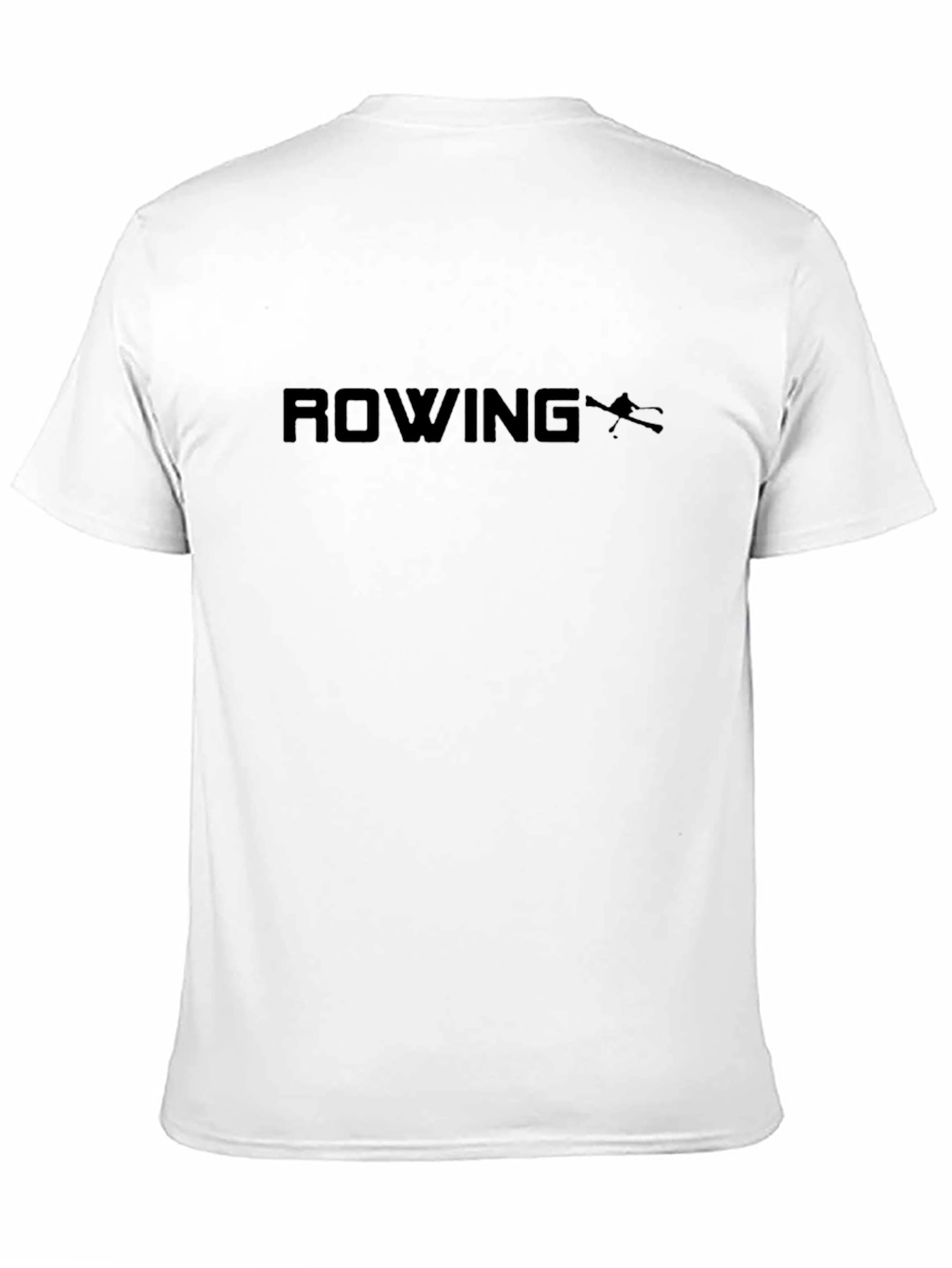Rowing Graphic Tee - Black Cotton T-Shirt