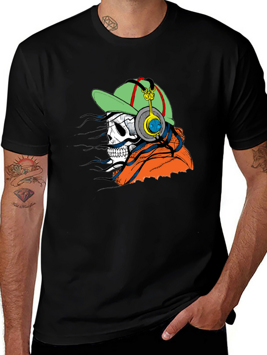 Skull DJ Black T-Shirt