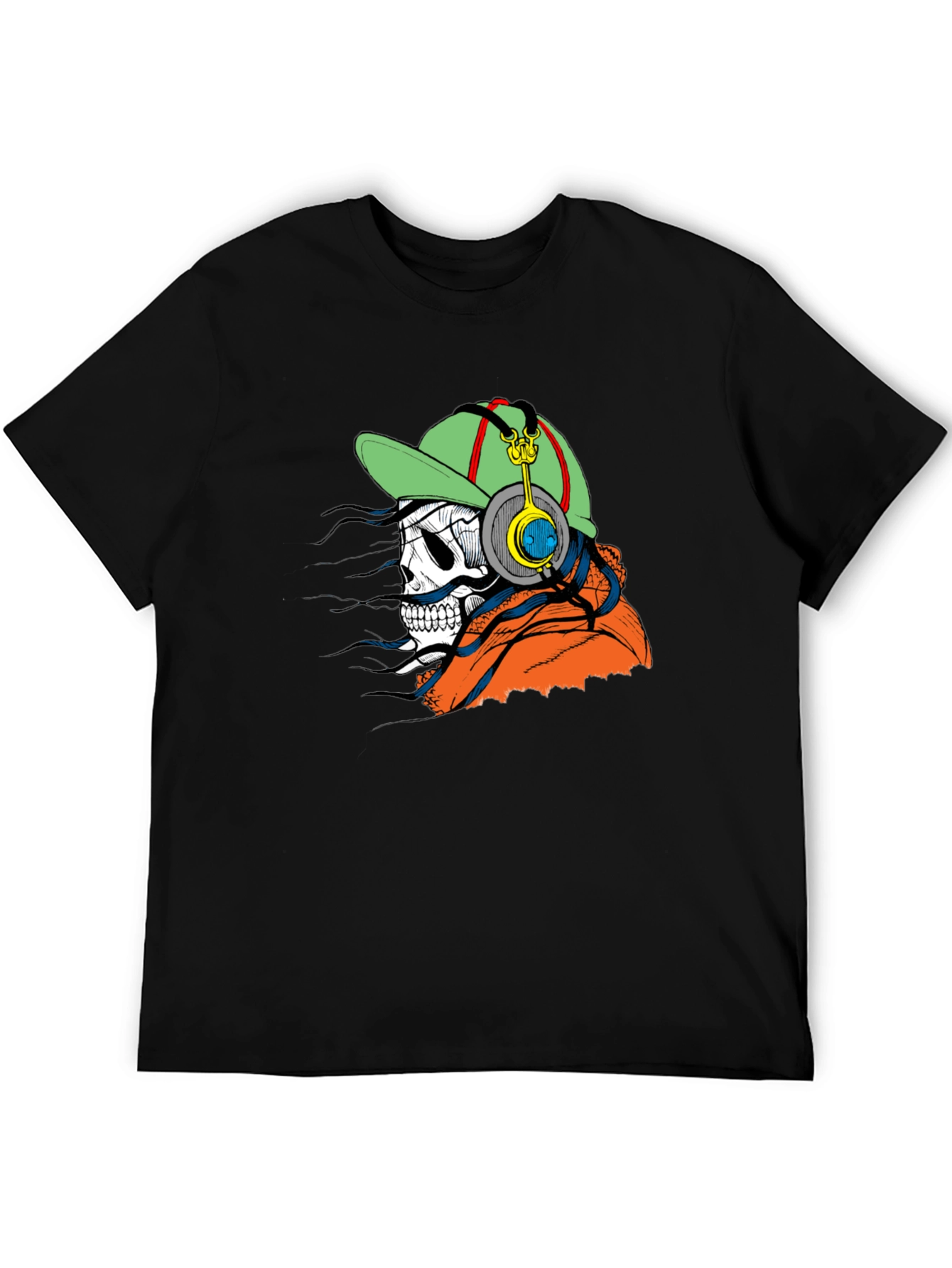 Skull DJ Black T-Shirt