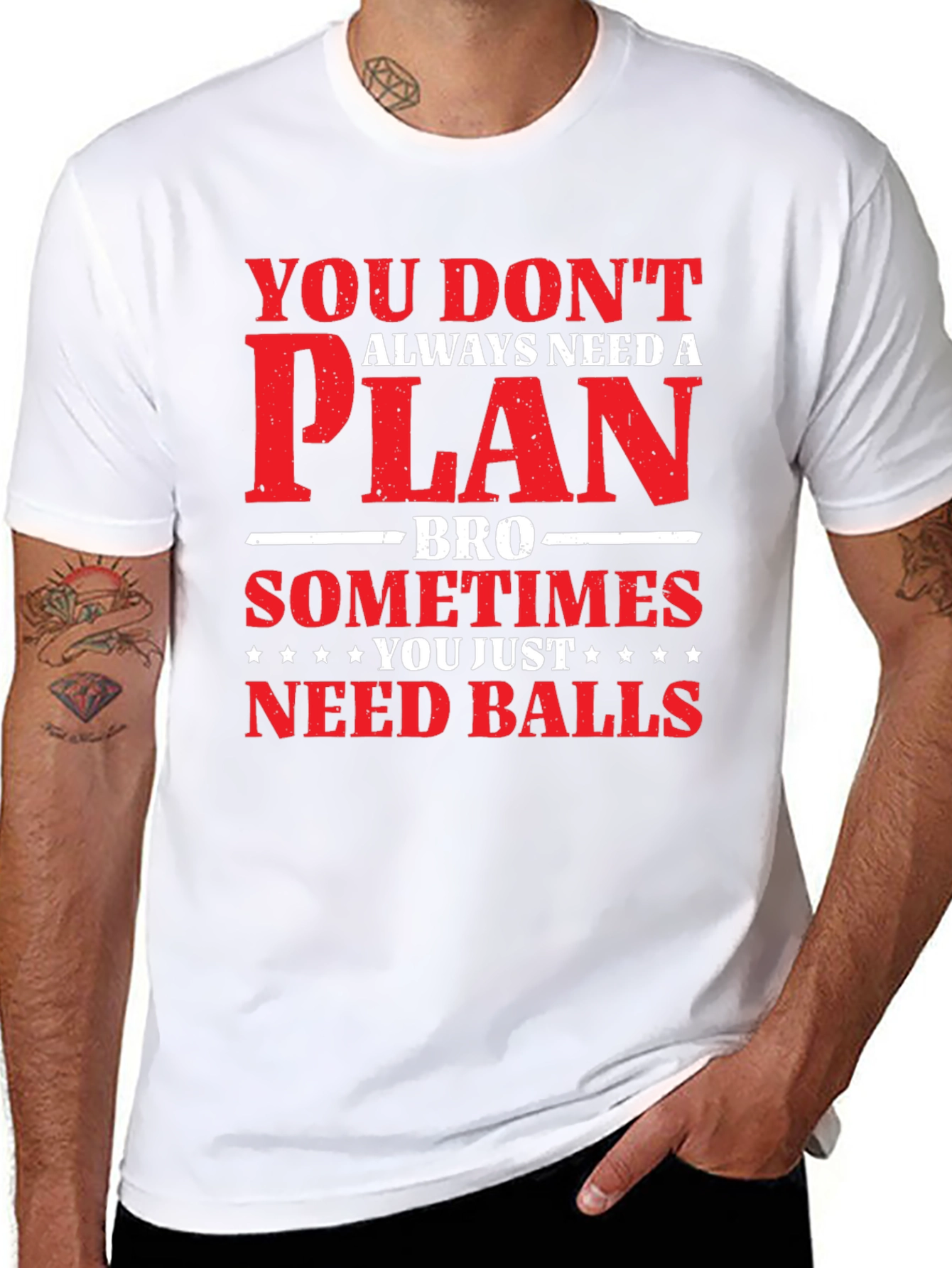 You Dont Need a Plan T-Shirt Mens Graphic Tee