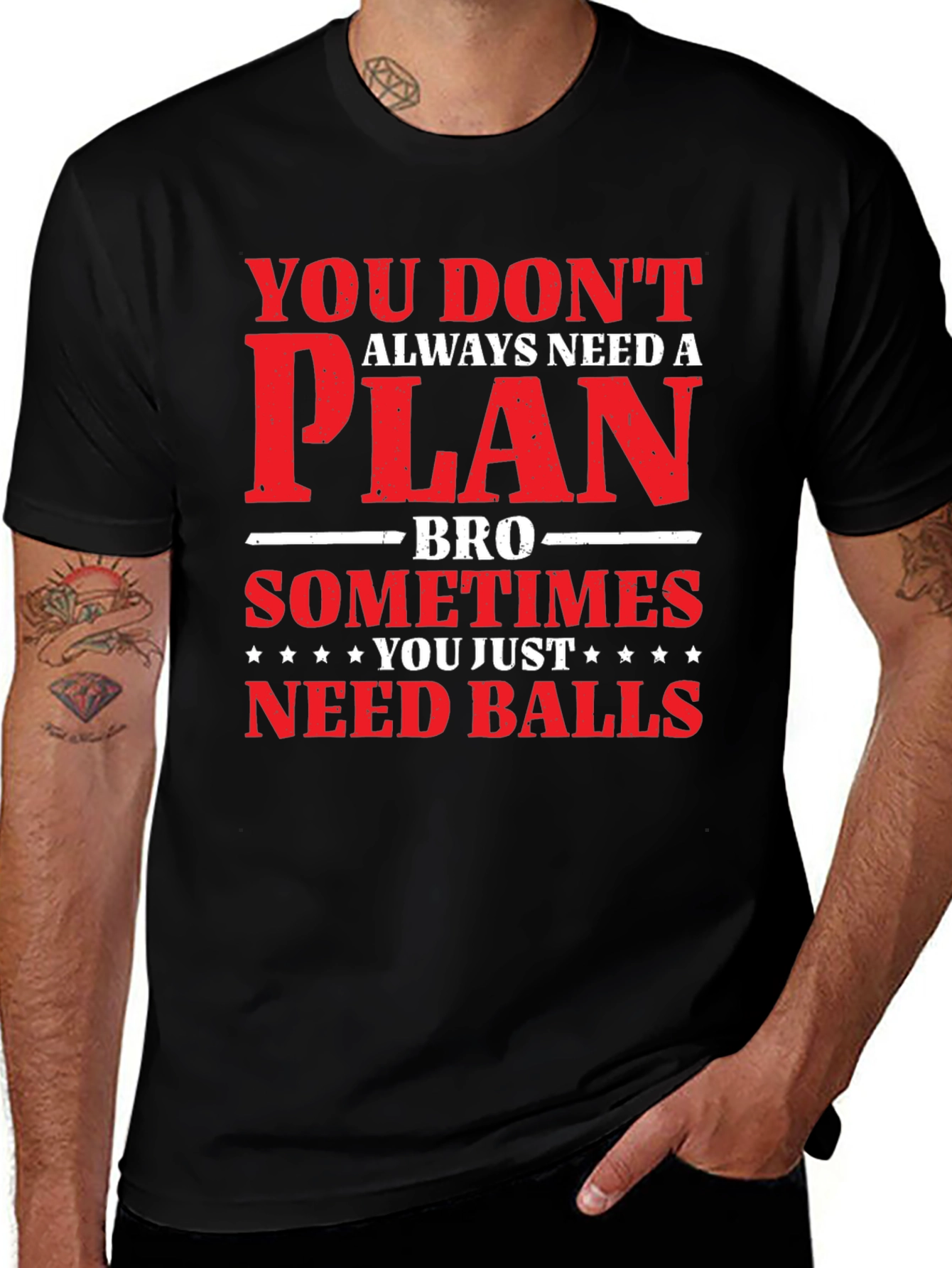 You Dont Need a Plan T-Shirt Mens Graphic Tee