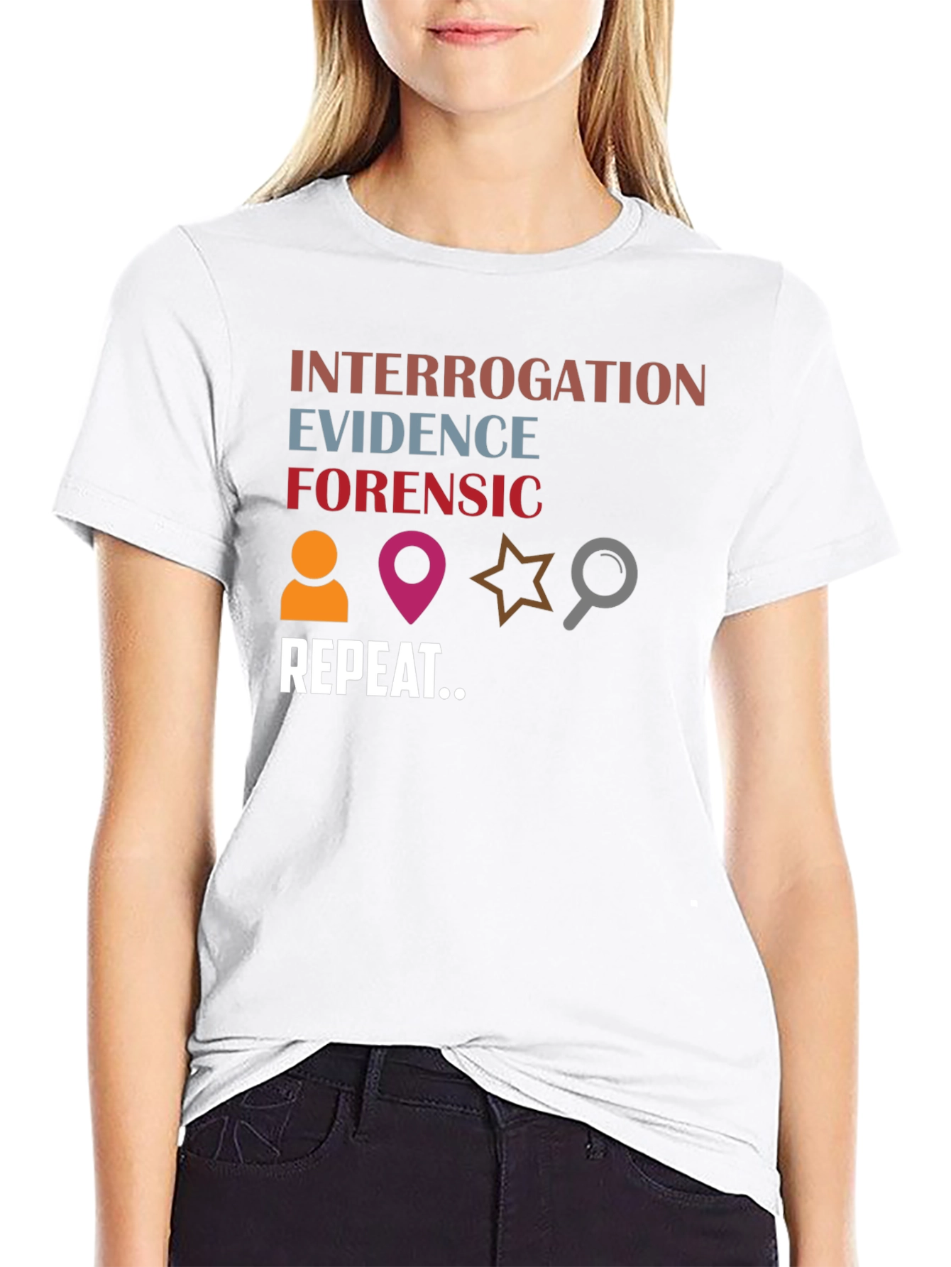 Forensic Investigation T-Shirt: Evidence Interrogation Repeat
