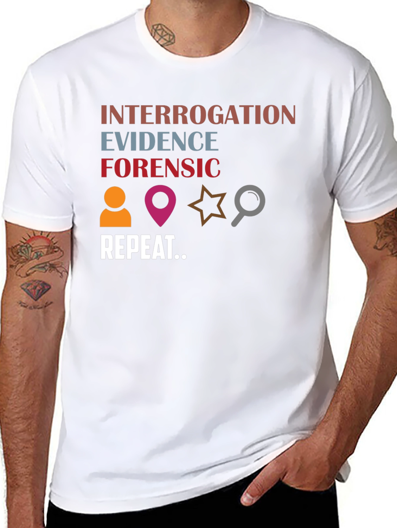 Forensic Investigation T-Shirt: Evidence Interrogation Repeat