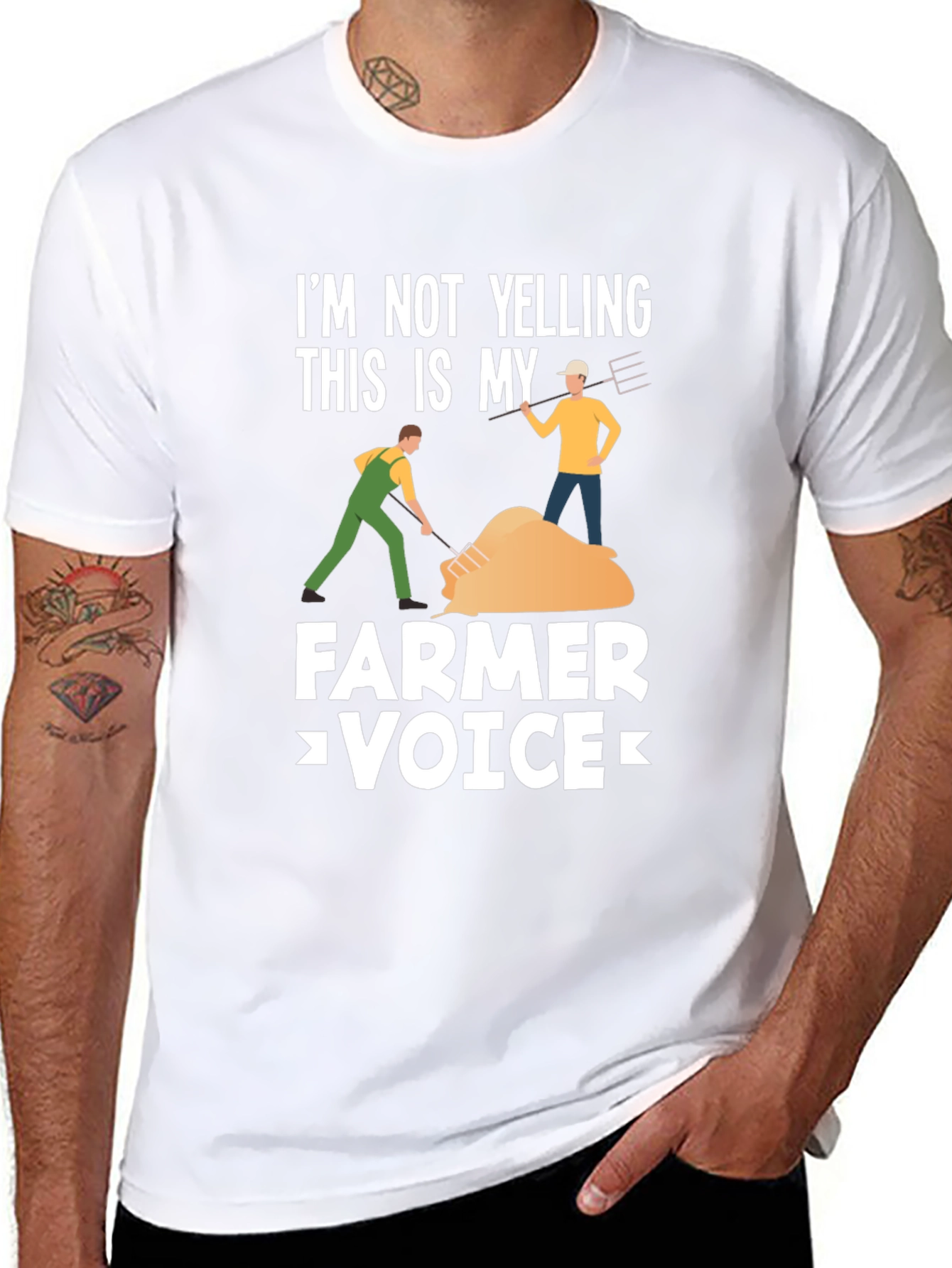 Farmer Voice T-Shirt - Novelty Graphic Tee