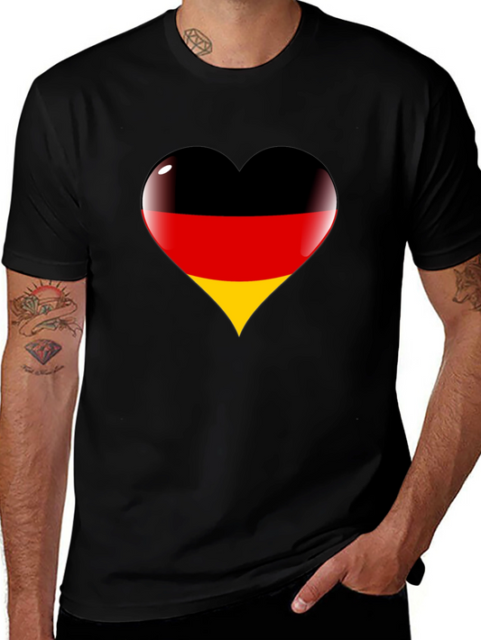 German Flag Heart Graphic T-Shirt