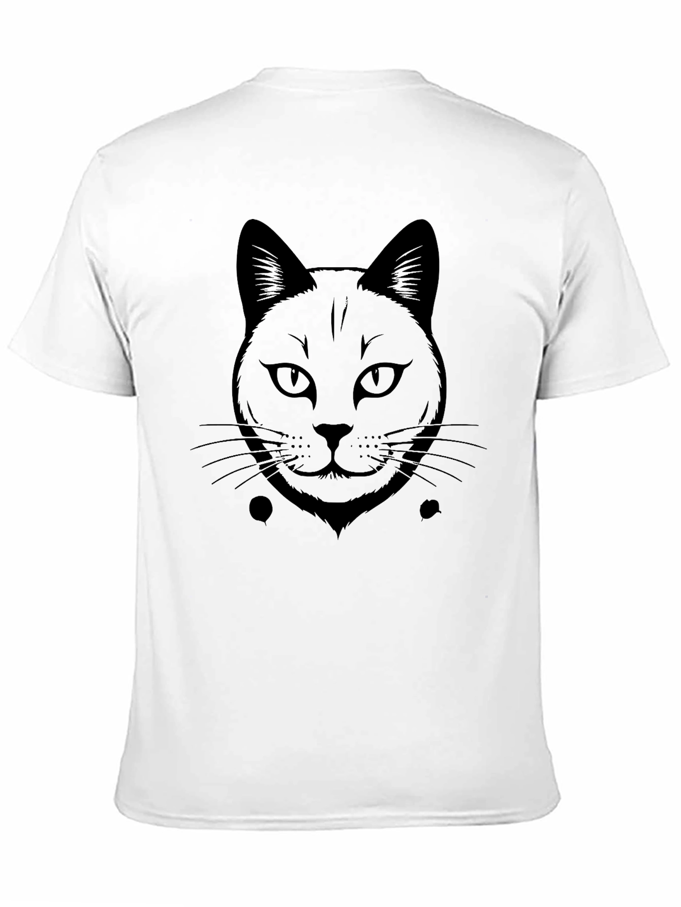 Black Cat Face Graphic T-Shirt - Unisex Style