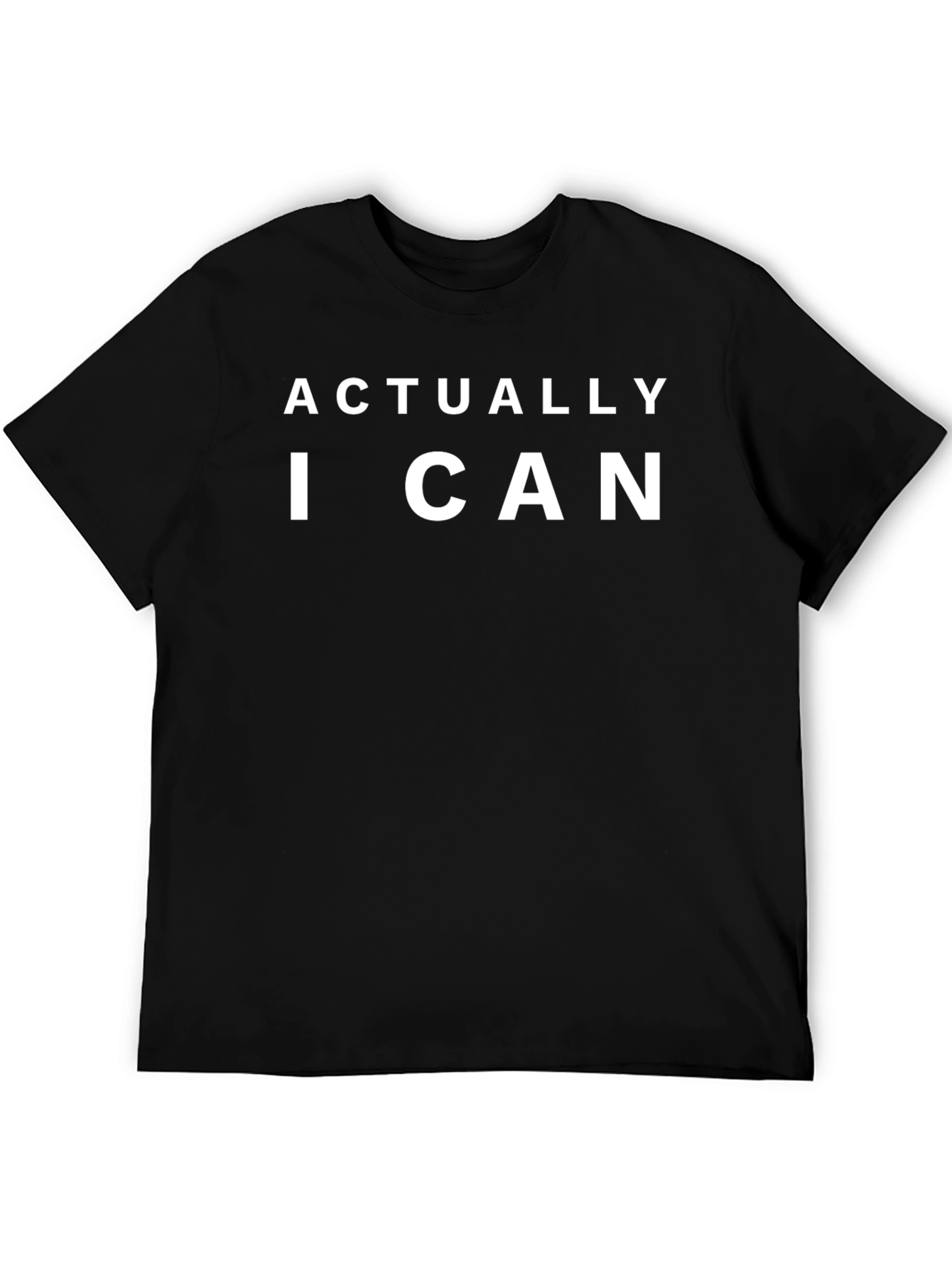 Actually I Can Mens Black T-Shirt