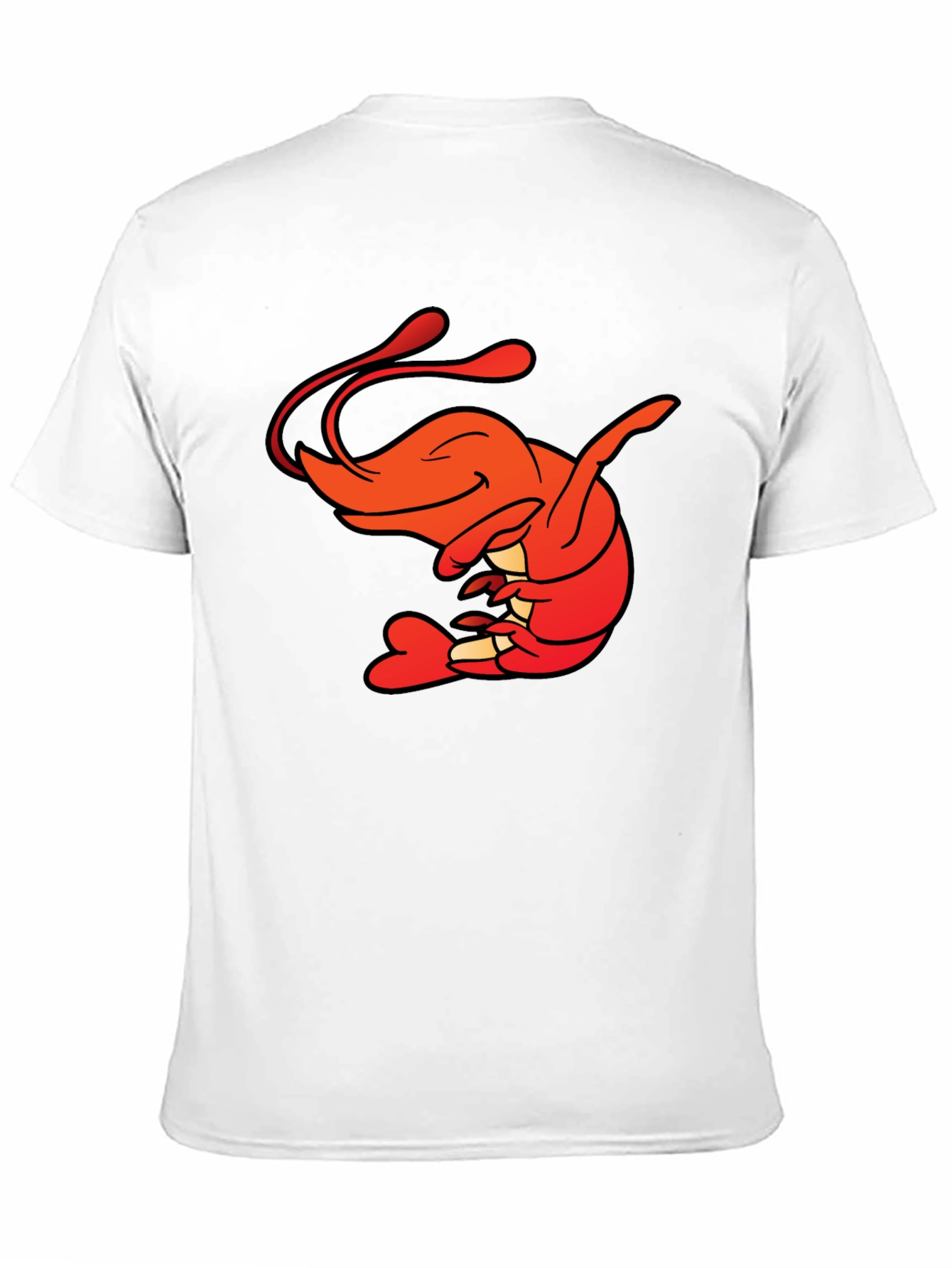Shrimp Cartoon Graphic Tee - Funny Seafood Shirt