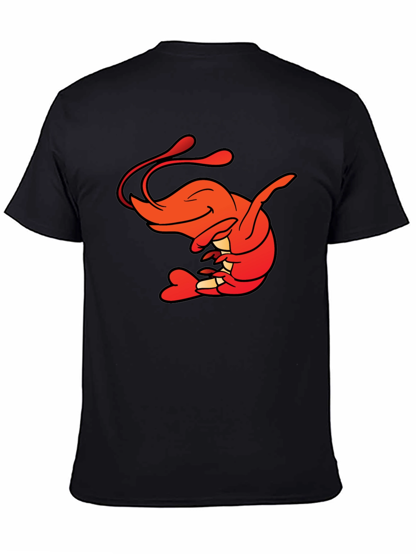 Shrimp Cartoon Graphic Tee - Funny Seafood Shirt
