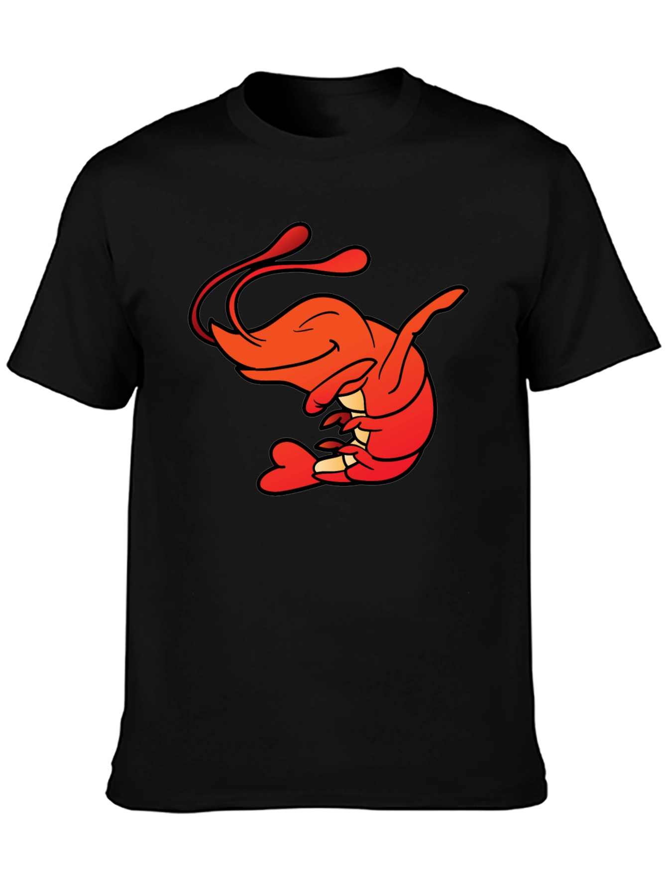 Shrimp Cartoon Graphic Tee - Funny Seafood Shirt
