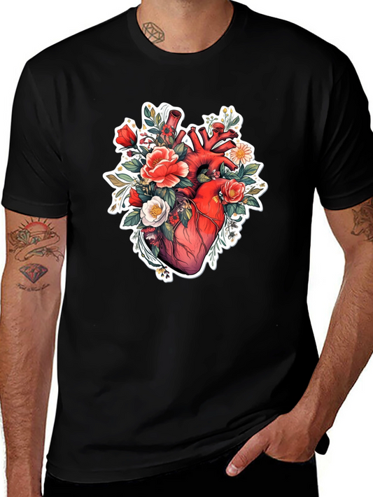 Anatomical Heart Floral T-Shirt