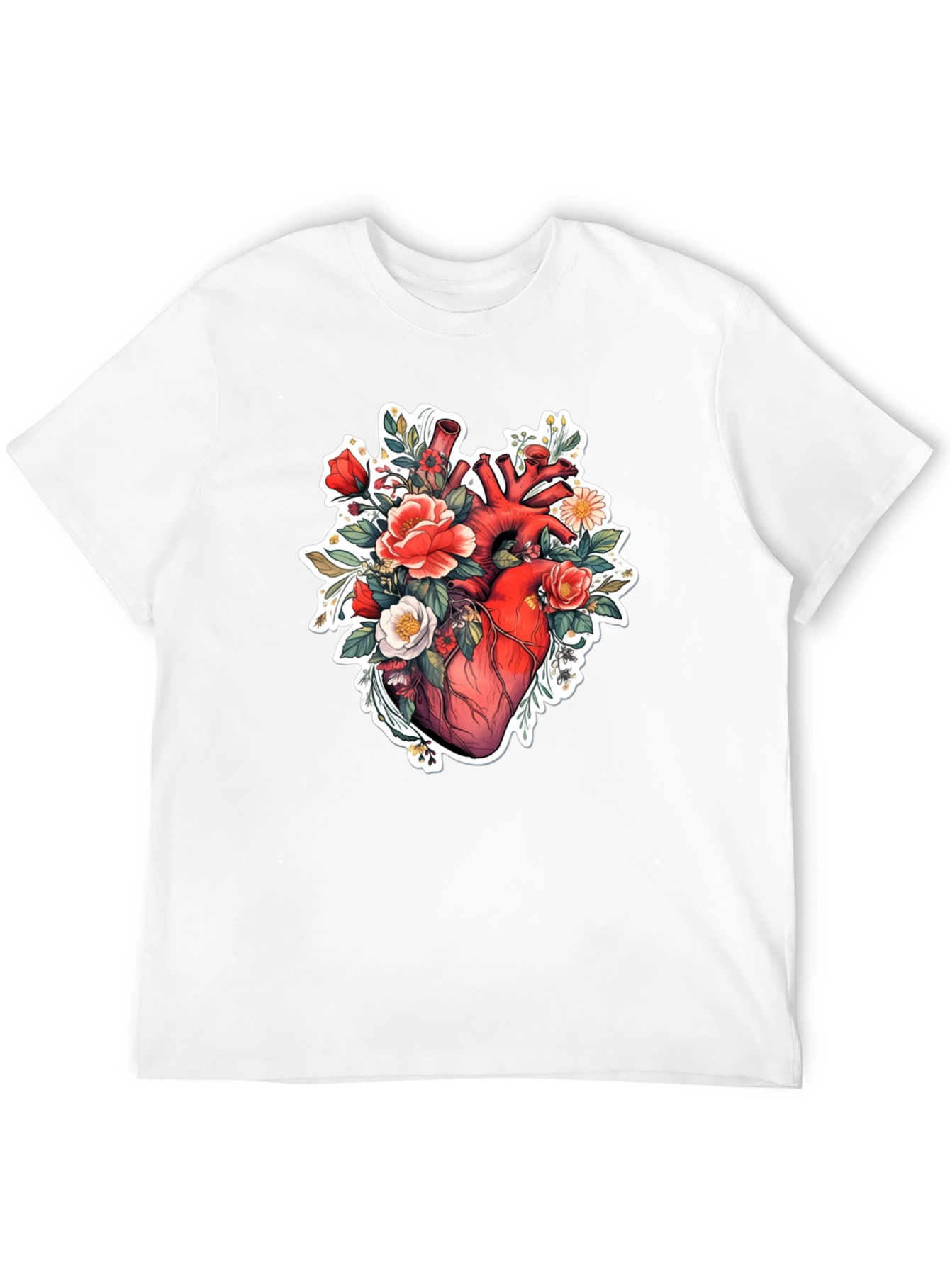 Anatomical Heart Floral T-Shirt