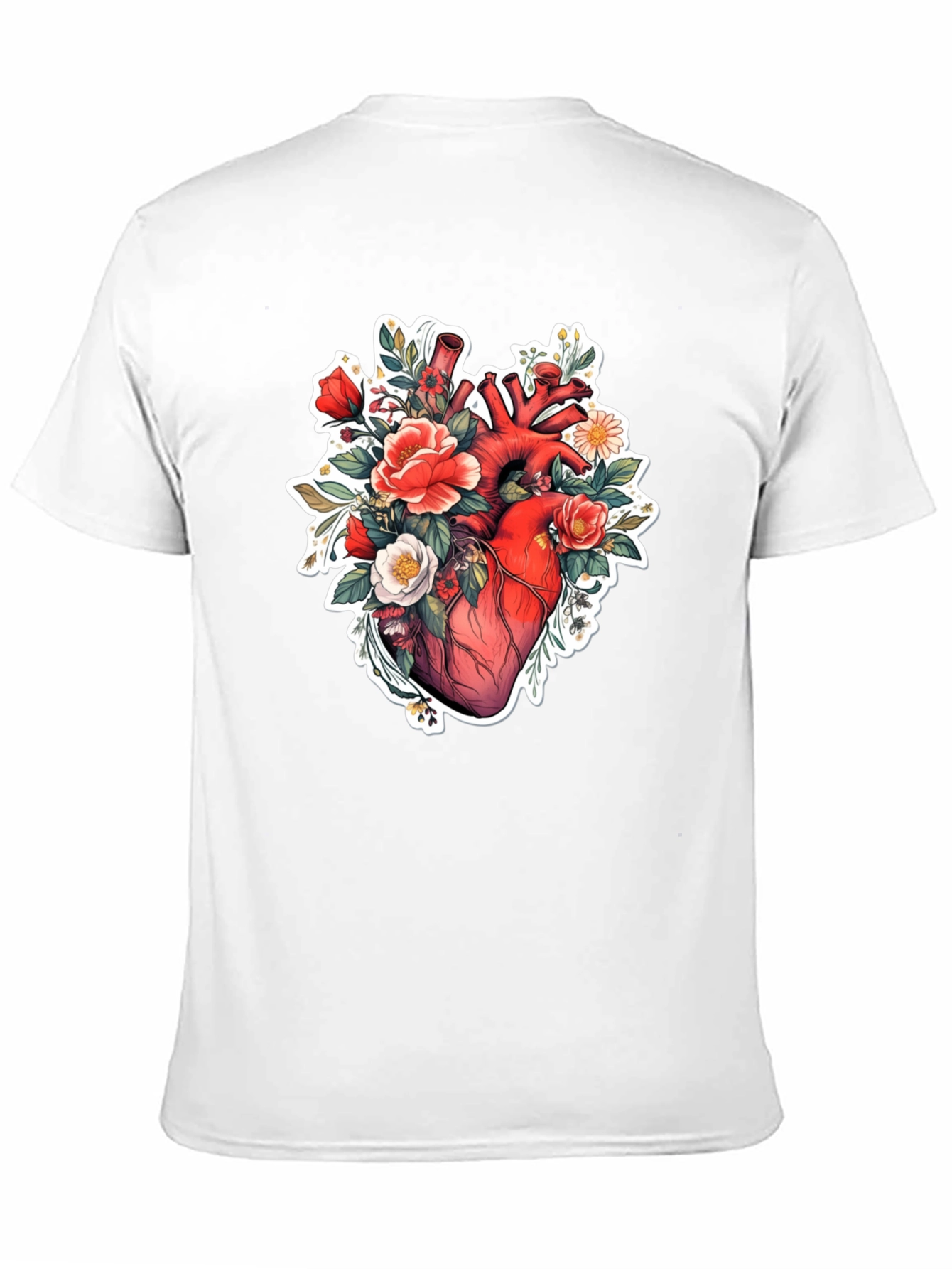 Anatomical Heart Floral T-Shirt