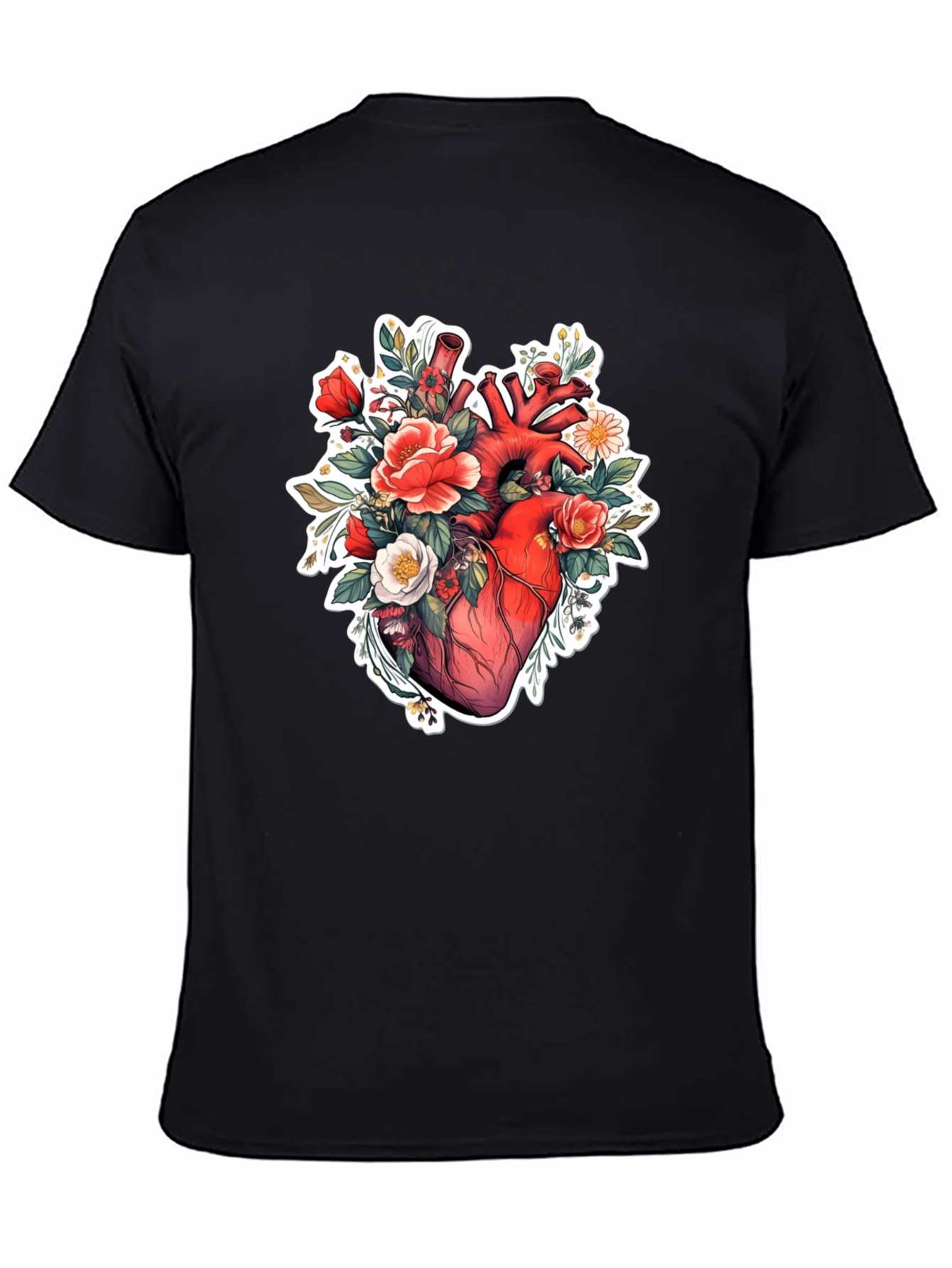 Anatomical Heart Floral T-Shirt