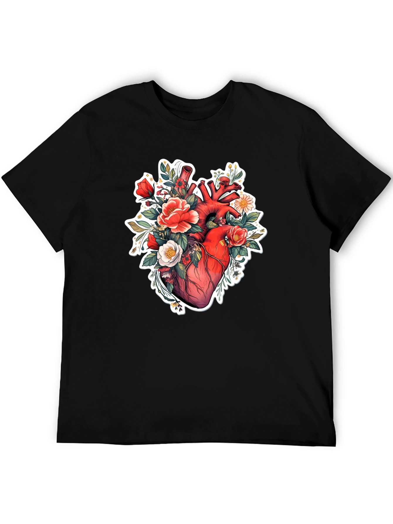 Anatomical Heart Floral T-Shirt