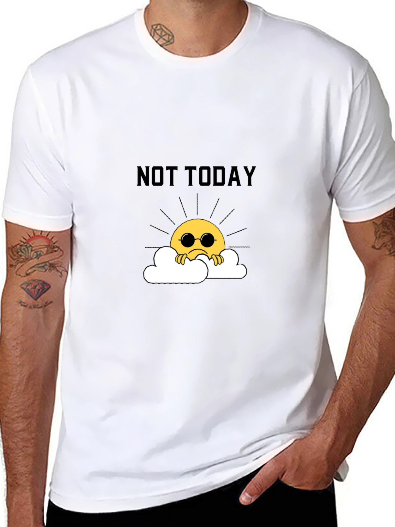 Not Today Graphic Tee - Unisex Black T-Shirt
