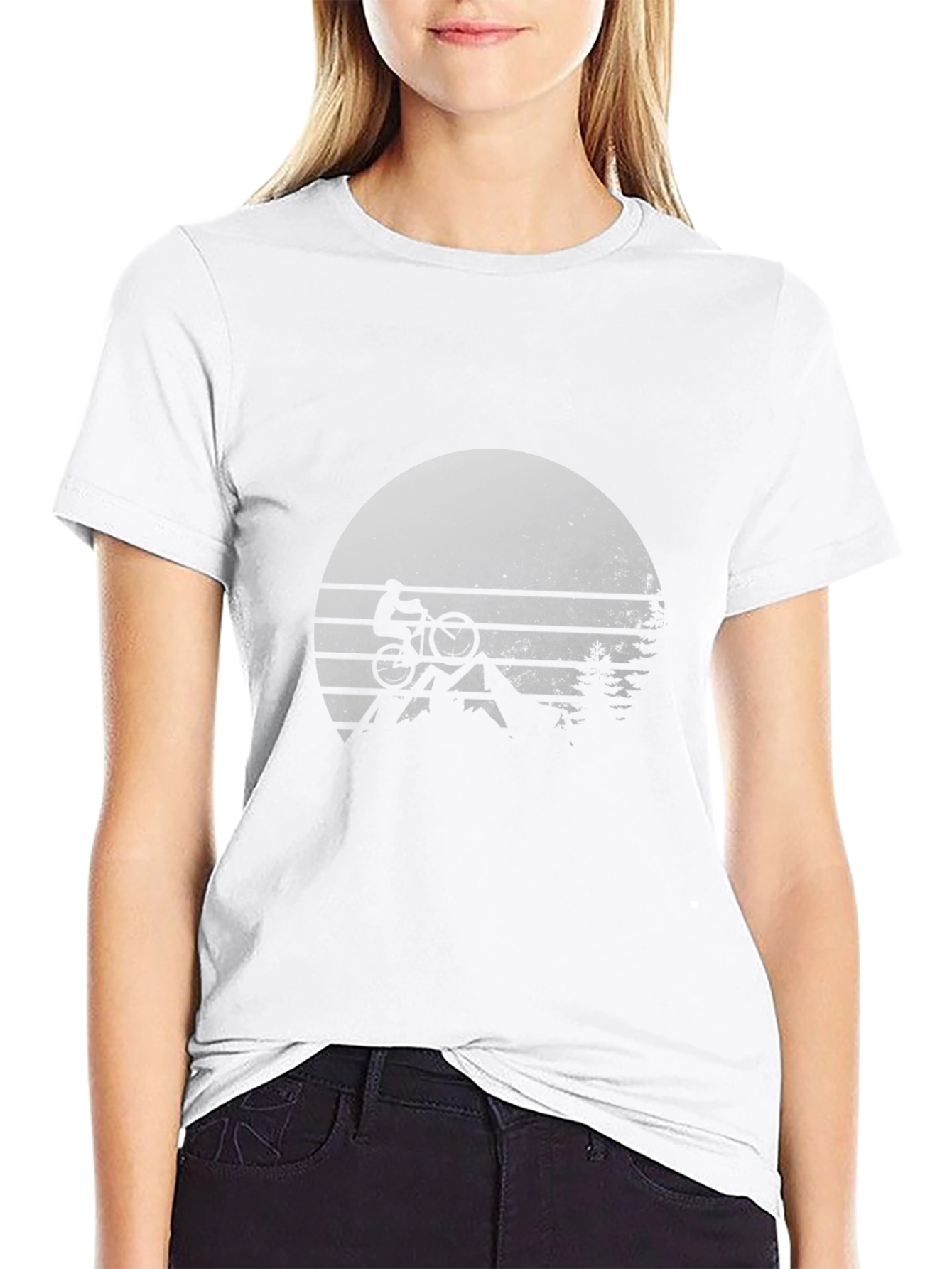 Mountain Biker Sunset T-Shirt - Ride the Trails!
