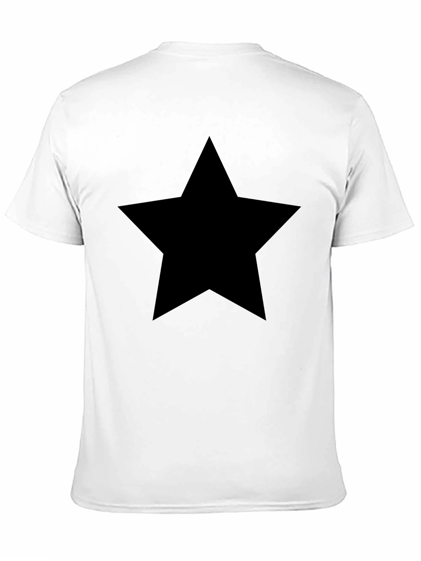 Bold Star Graphic Tee - Black Cotton T-Shirt
