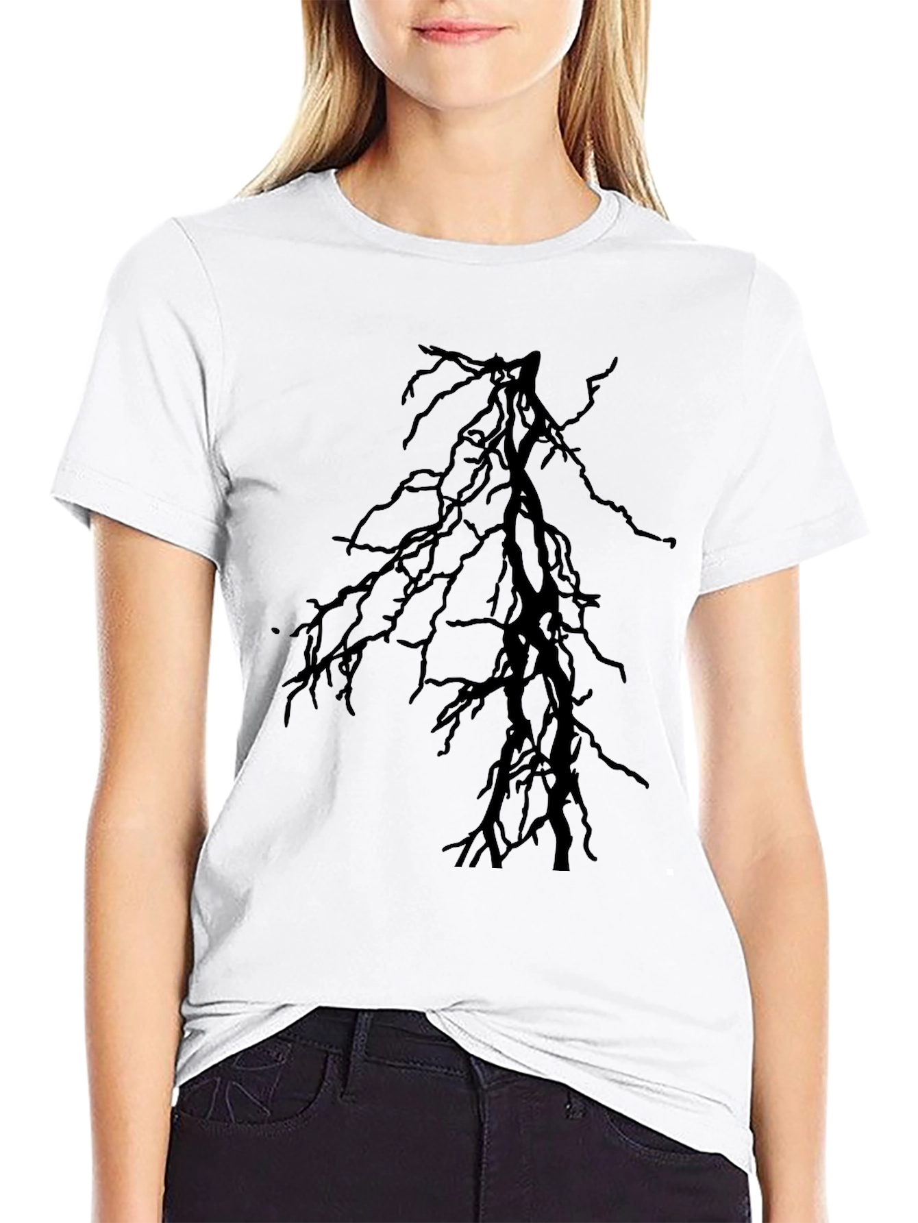 Dark Branches Graphic Black T-Shirt