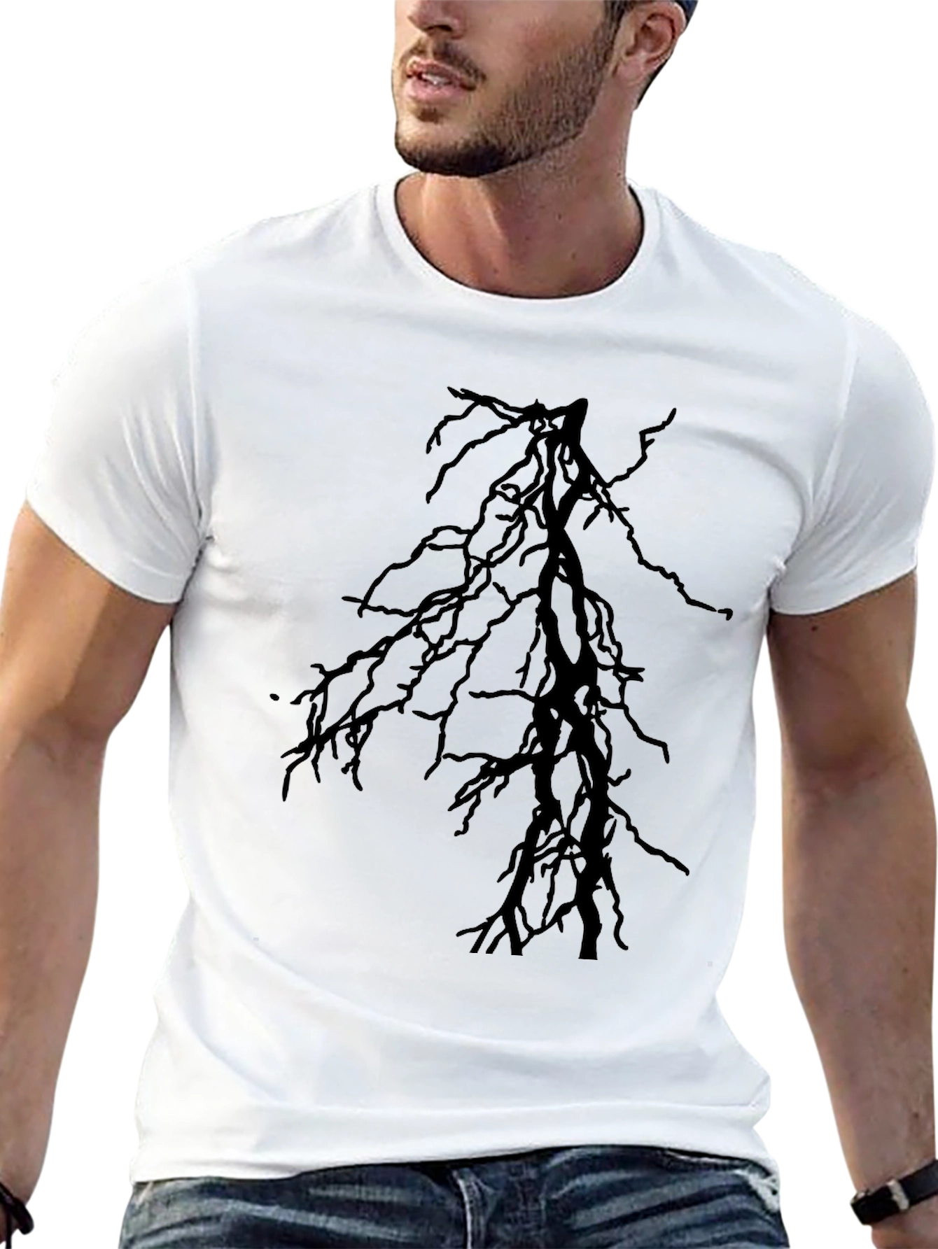 Dark Branches Graphic Black T-Shirt