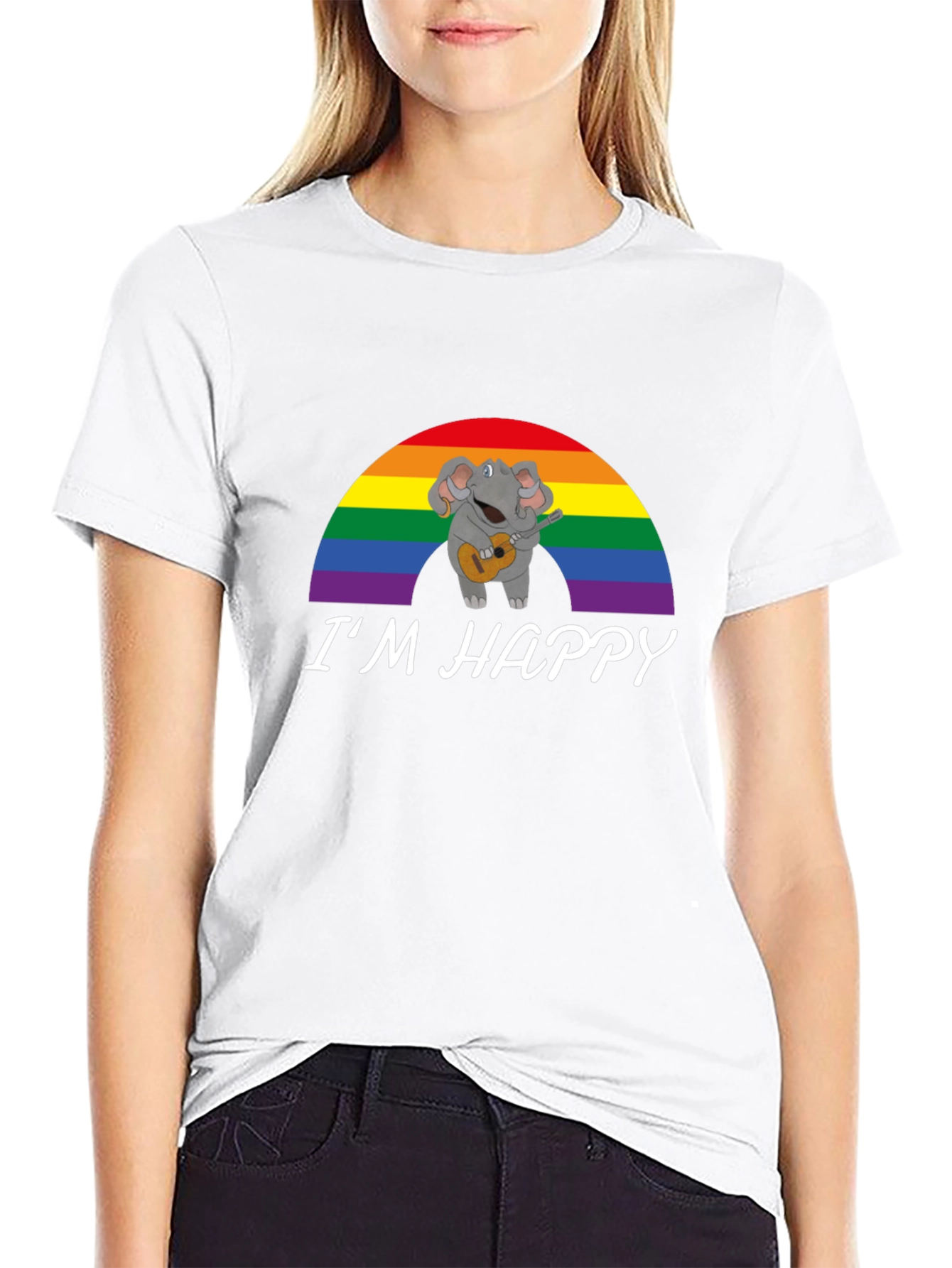Im Happy Rainbow Elephant T-Shirt