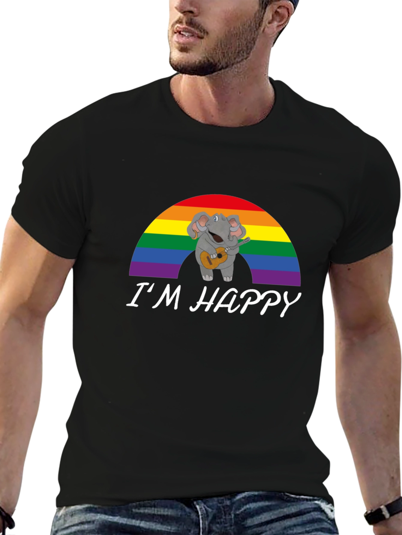 Im Happy Rainbow Elephant T-Shirt