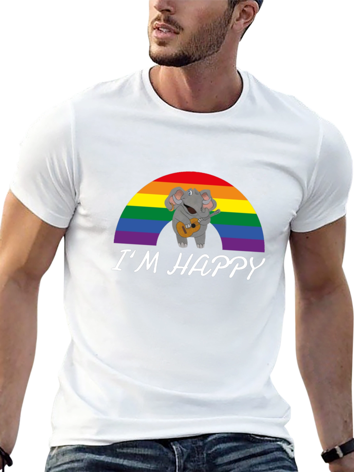 Im Happy Rainbow Elephant T-Shirt
