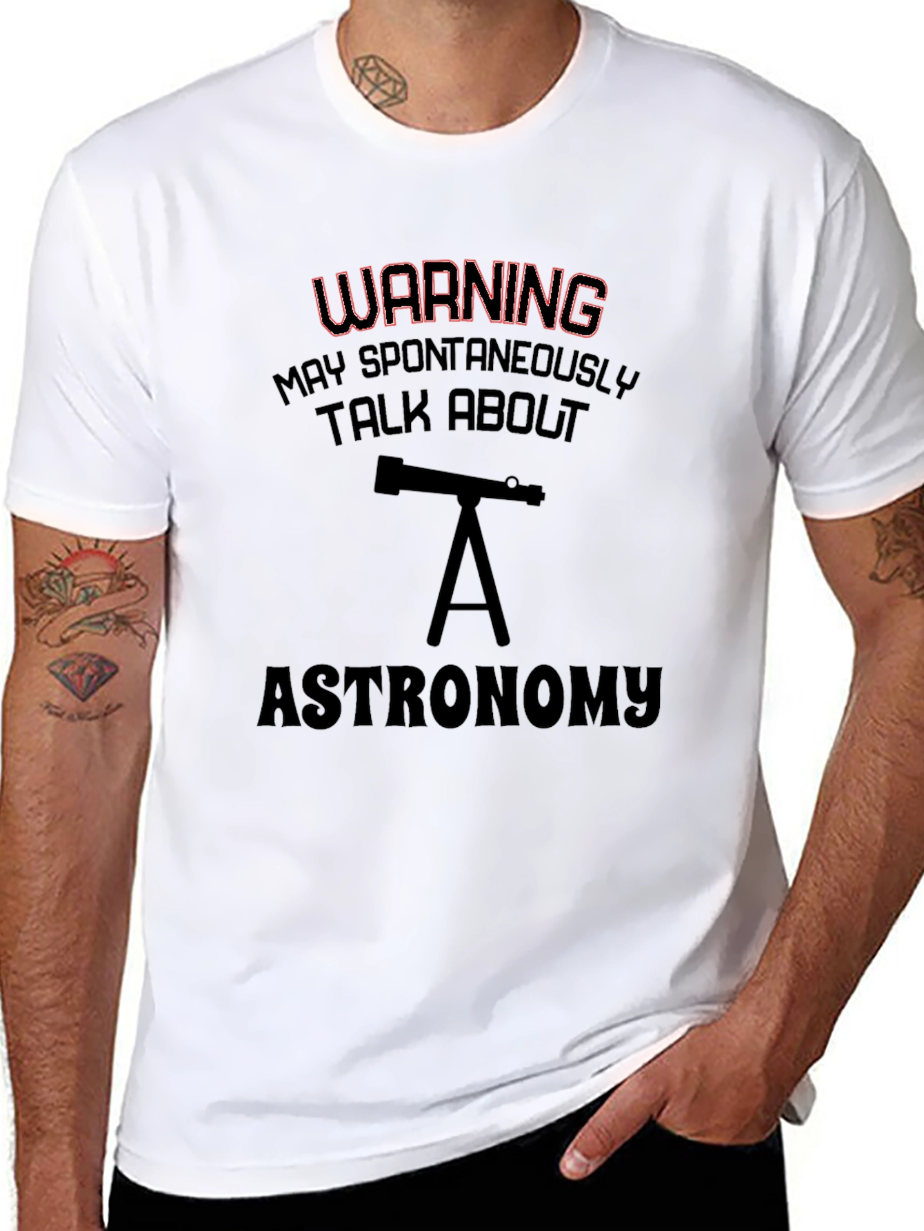 Astronomy Warning T-Shirt: Spontaneously Talk About Space!