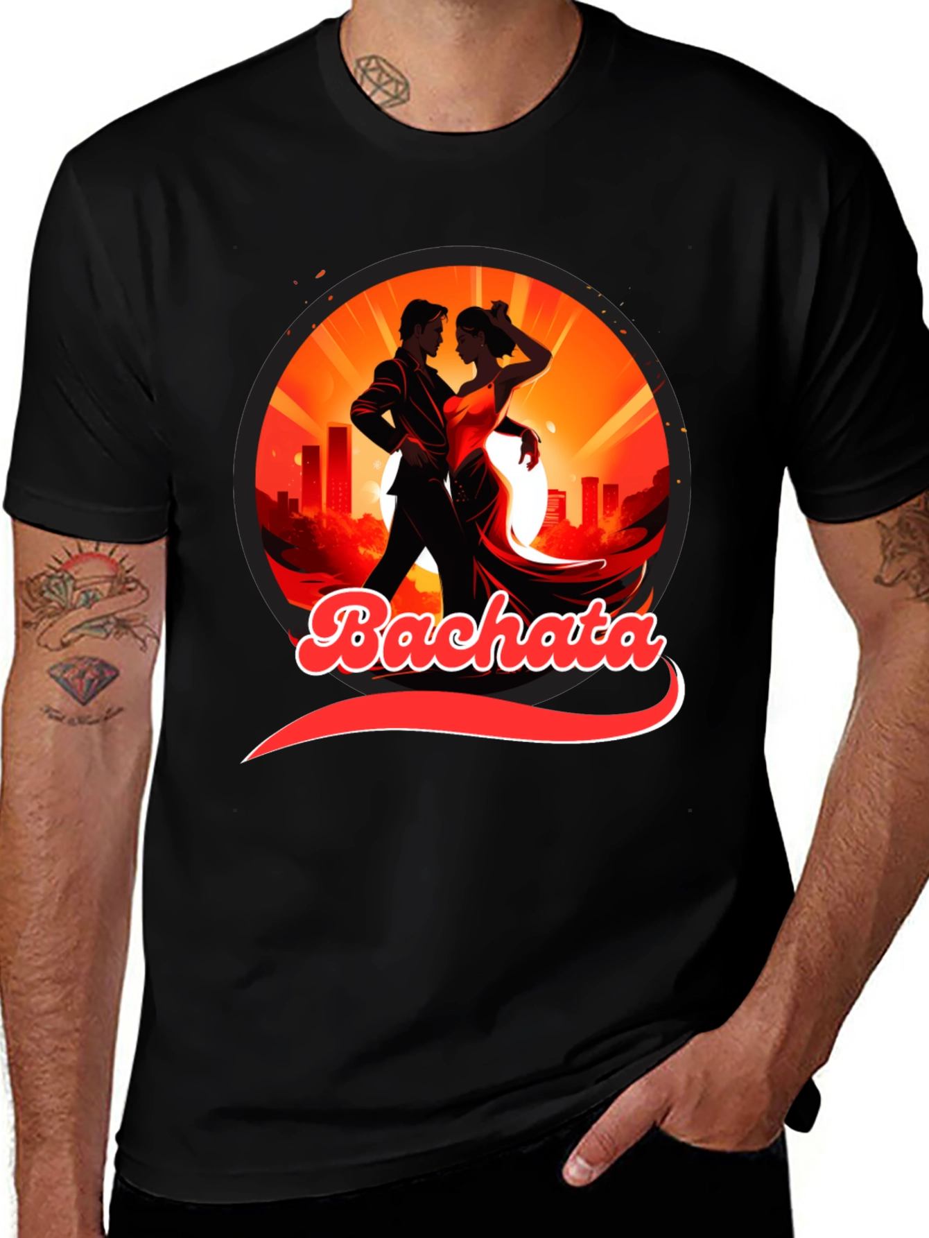 Bachata Dance T-Shirt - Urban Sunset
