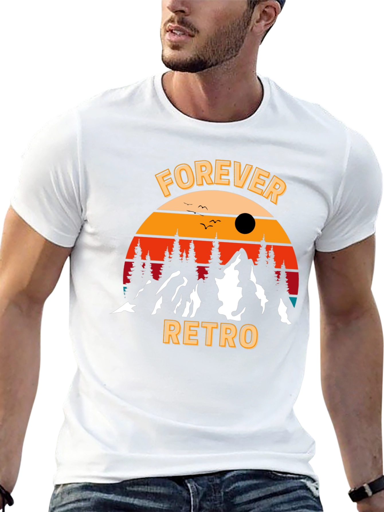 Forever Retro Graphic Tee - Black