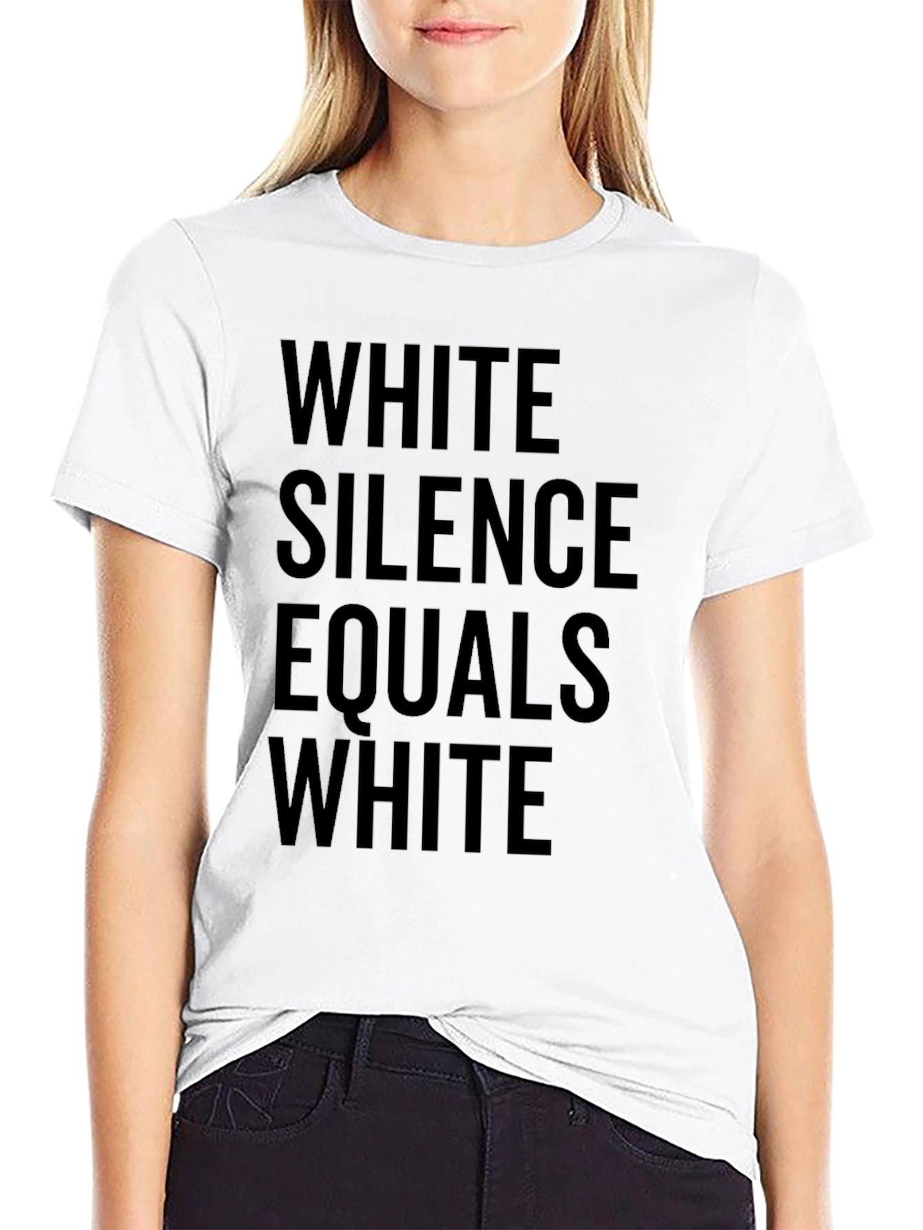 White Silence Equals White T-Shirt