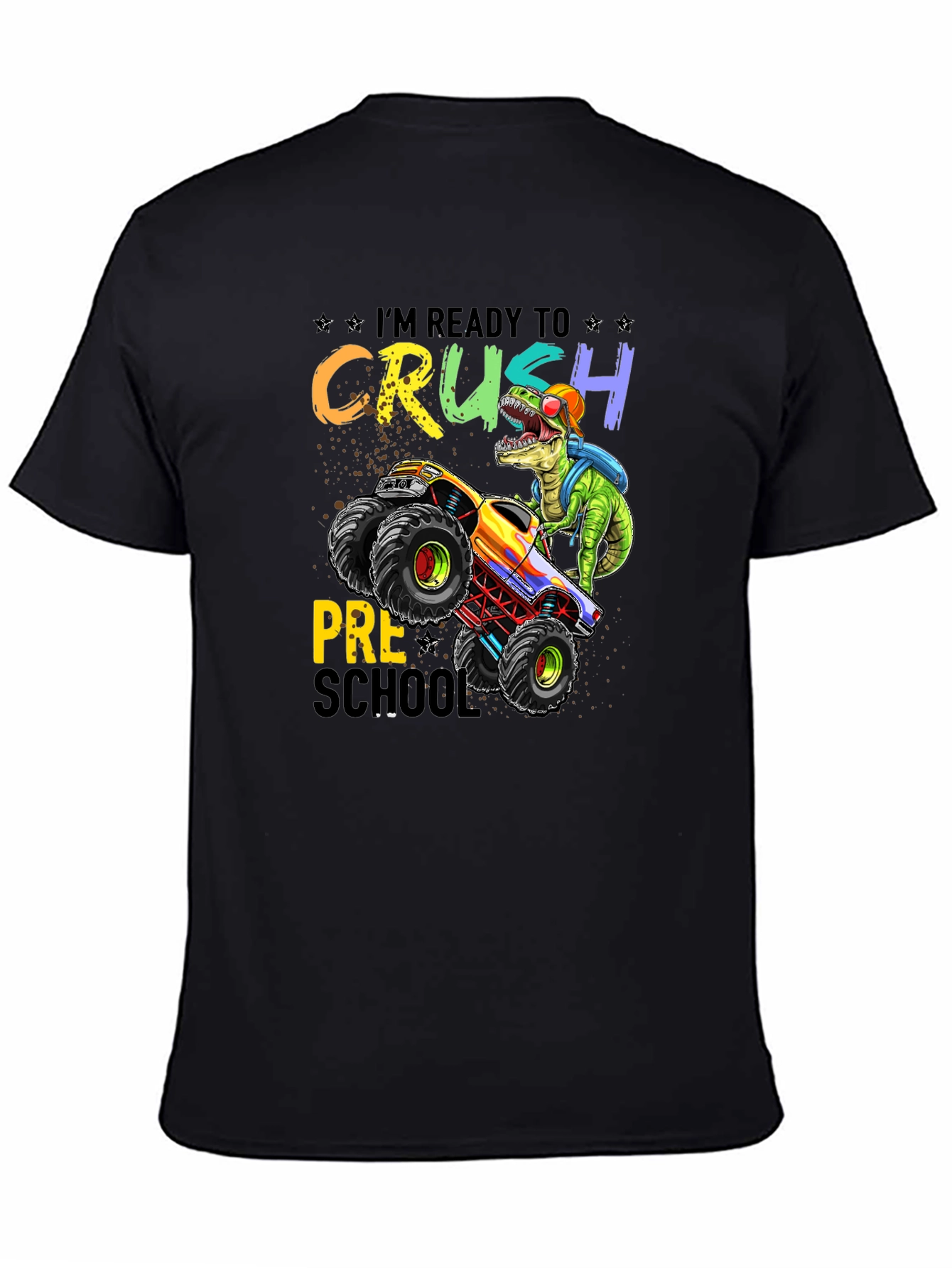 Ready to Crush Preschool Monster Truck Dinosaur T-Shirt