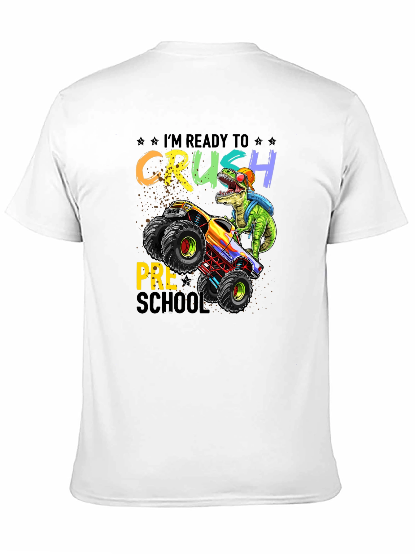 Ready to Crush Preschool Monster Truck Dinosaur T-Shirt