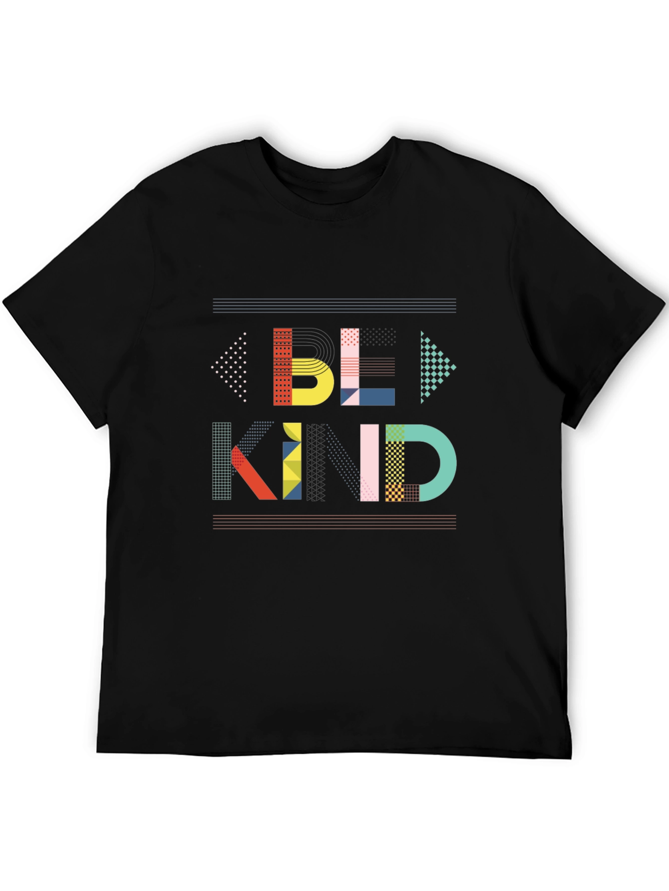 Be Kind Graphic Tee - Modern Geometric Design