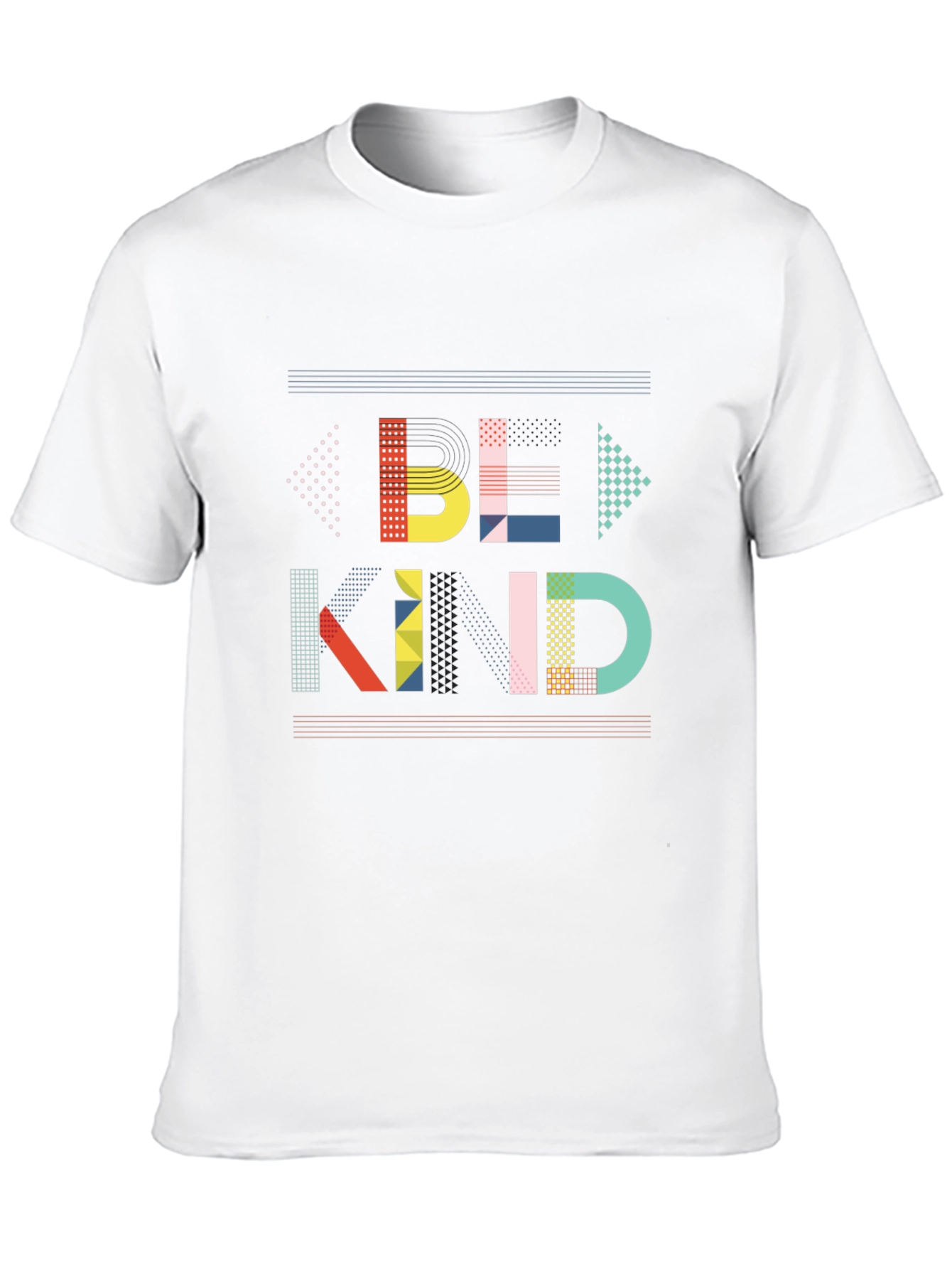 Be Kind Graphic Tee - Modern Geometric Design