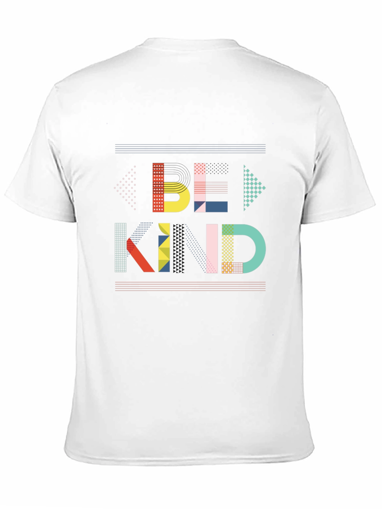Be Kind Graphic Tee - Modern Geometric Design