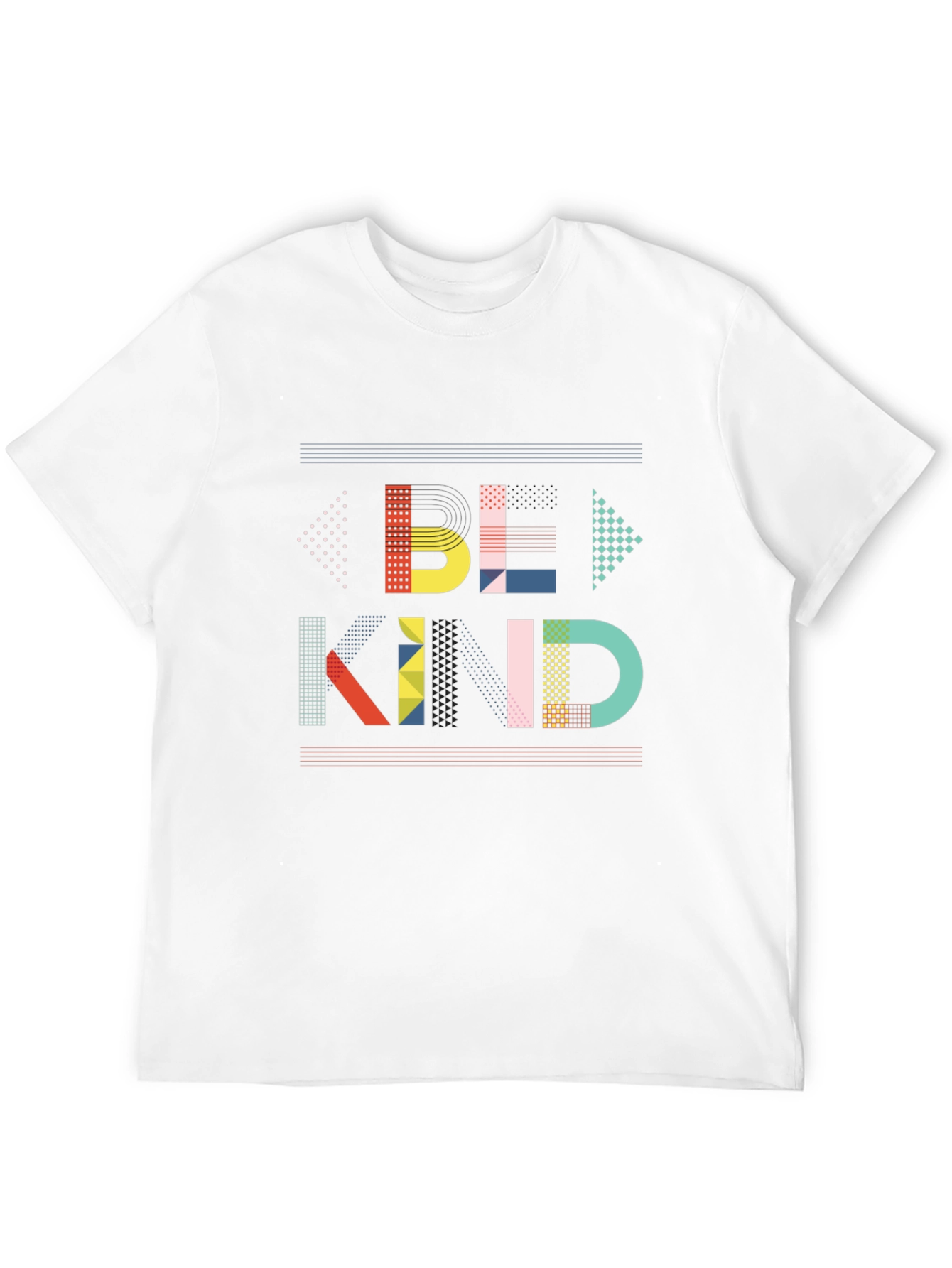 Be Kind Graphic Tee - Modern Geometric Design
