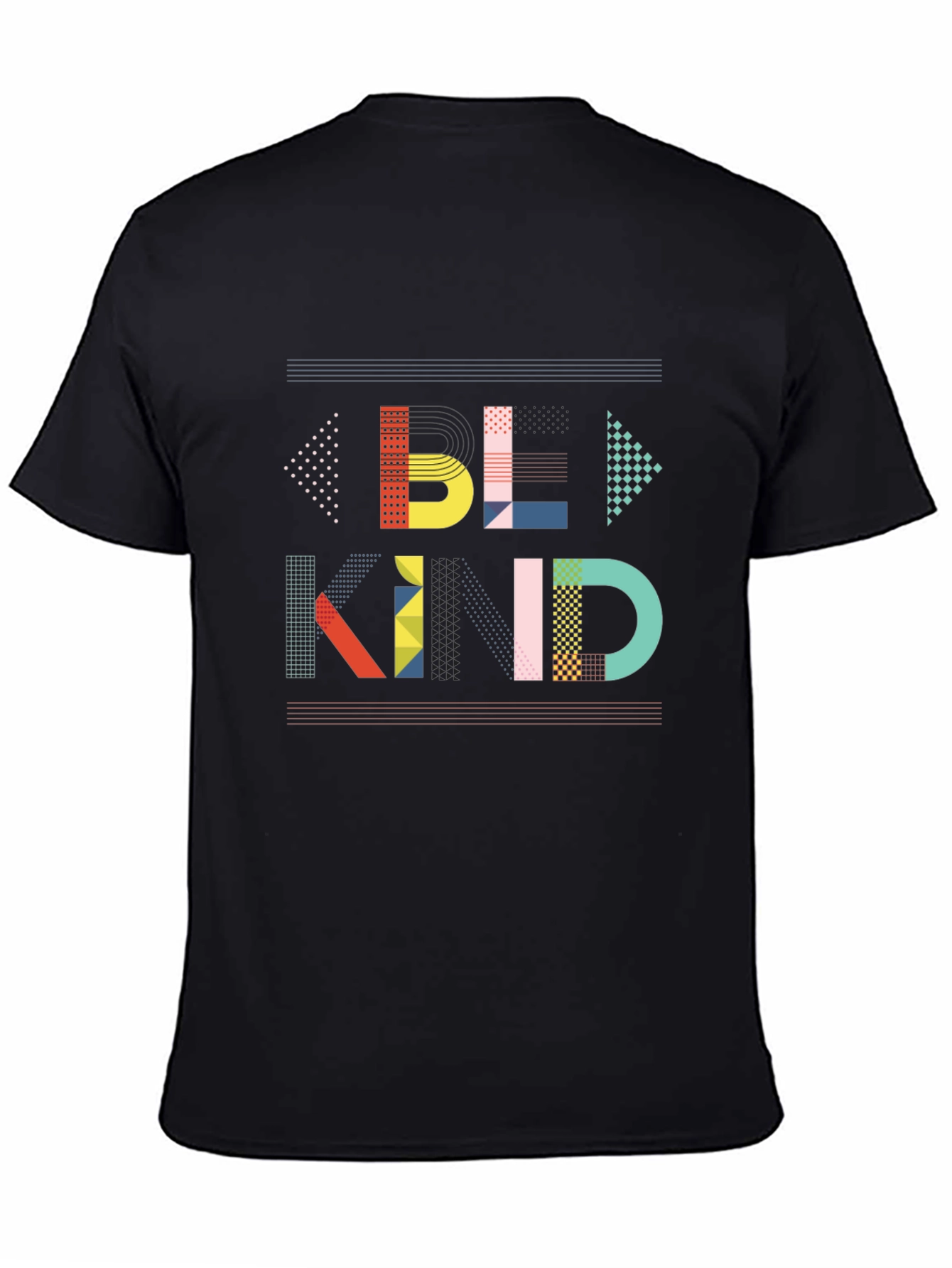 Be Kind Graphic Tee - Modern Geometric Design