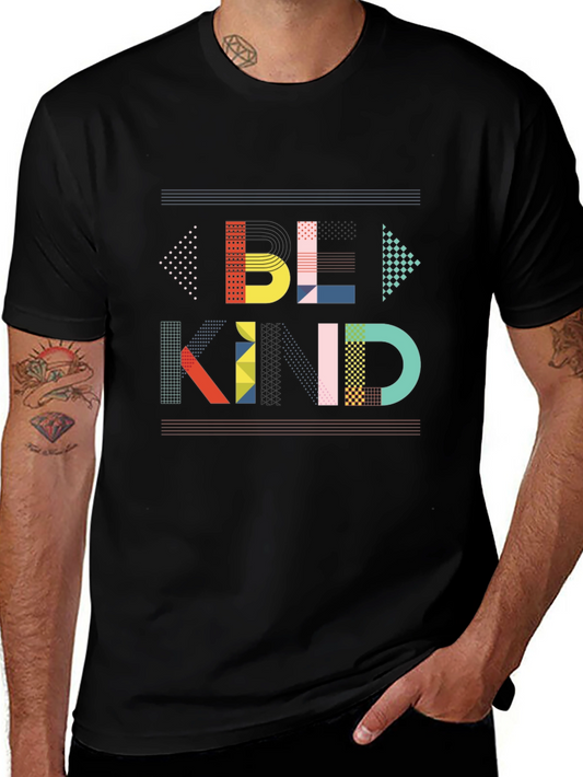 Be Kind Graphic Tee - Modern Geometric Design