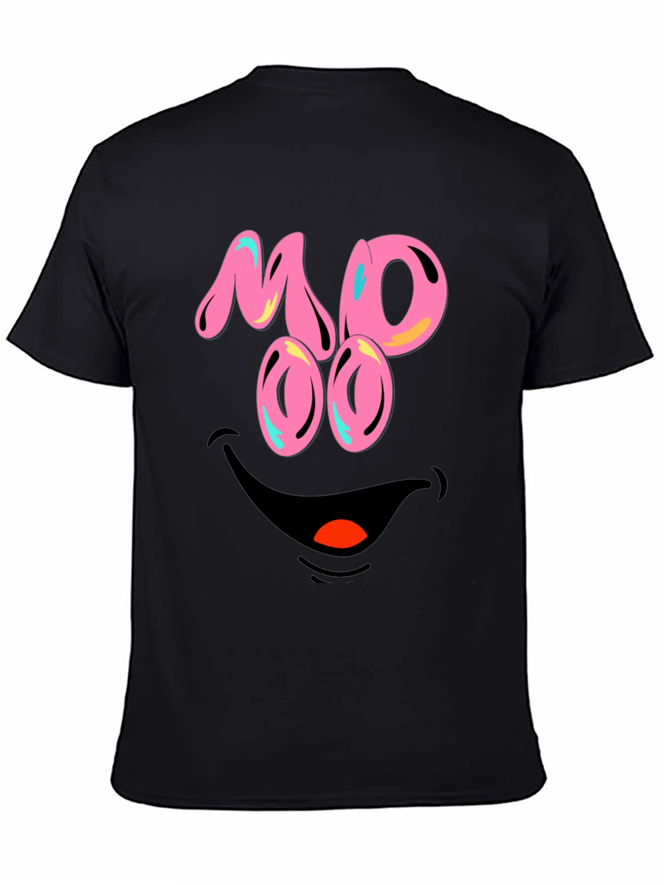 Funny MOOO Face Graphic T-Shirt