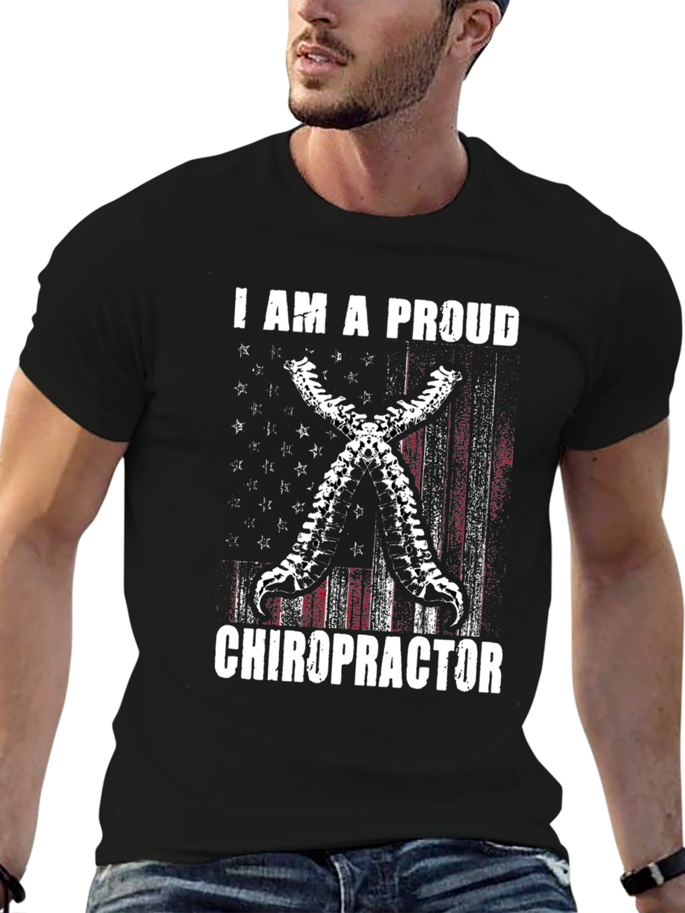 Proud Chiropractor T-Shirt - Spine Design