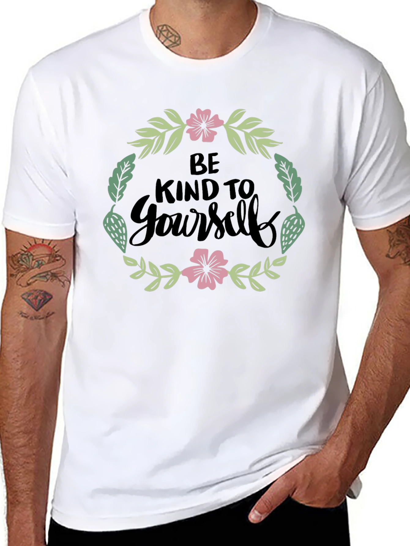 Be Kind to Yourself Floral Graphic T-Shirt