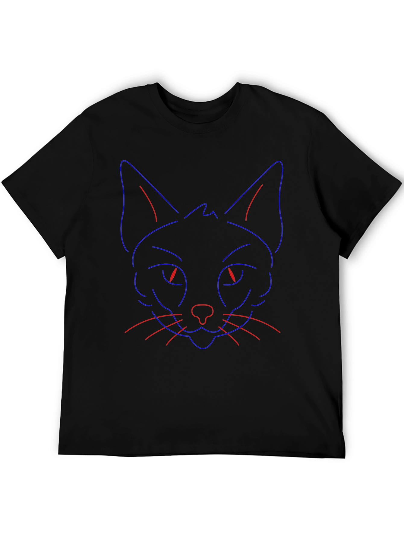 Neon Cat Graphic T-Shirt - Cool Unique Design