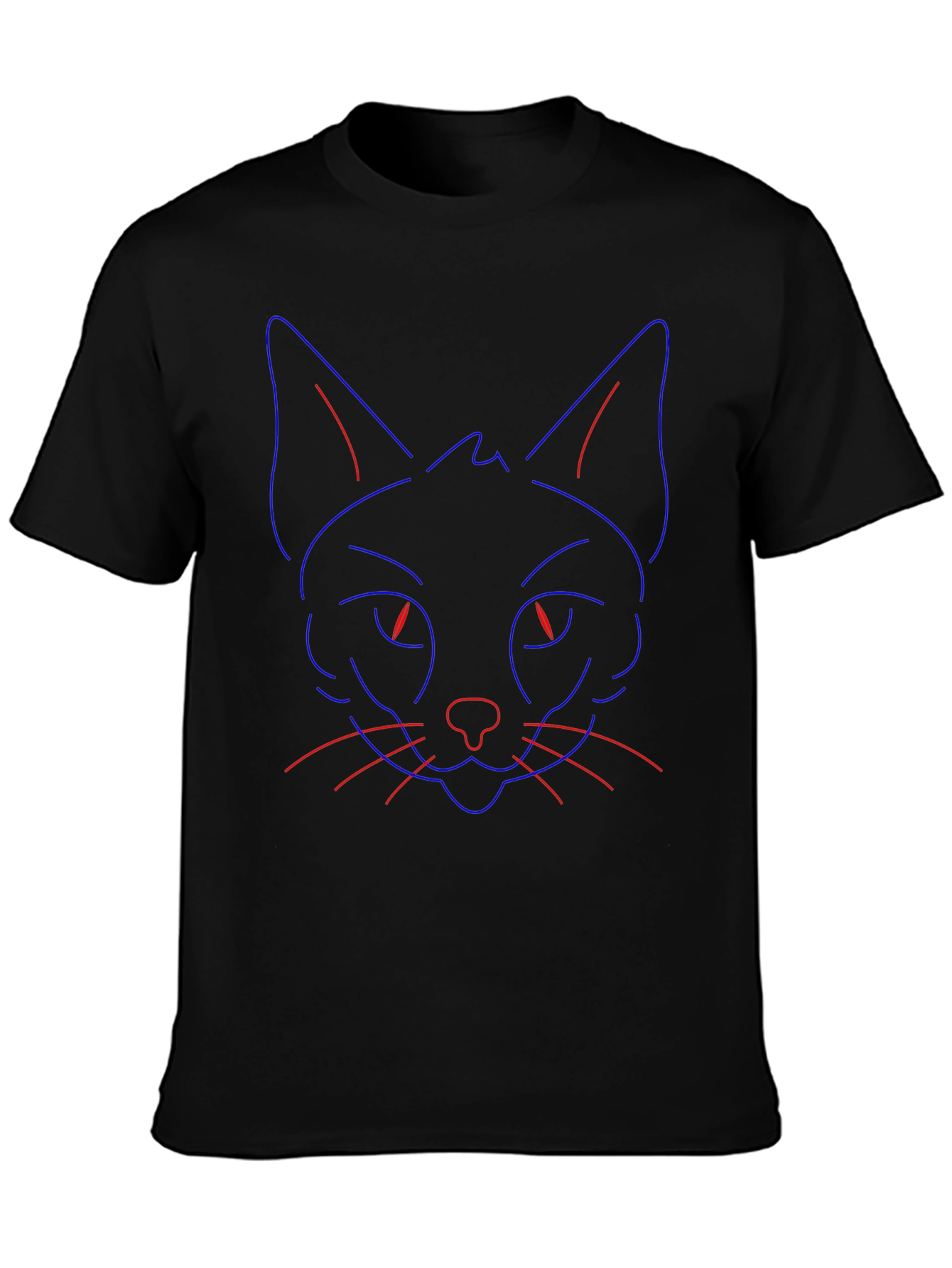 Neon Cat Graphic T-Shirt - Cool Unique Design