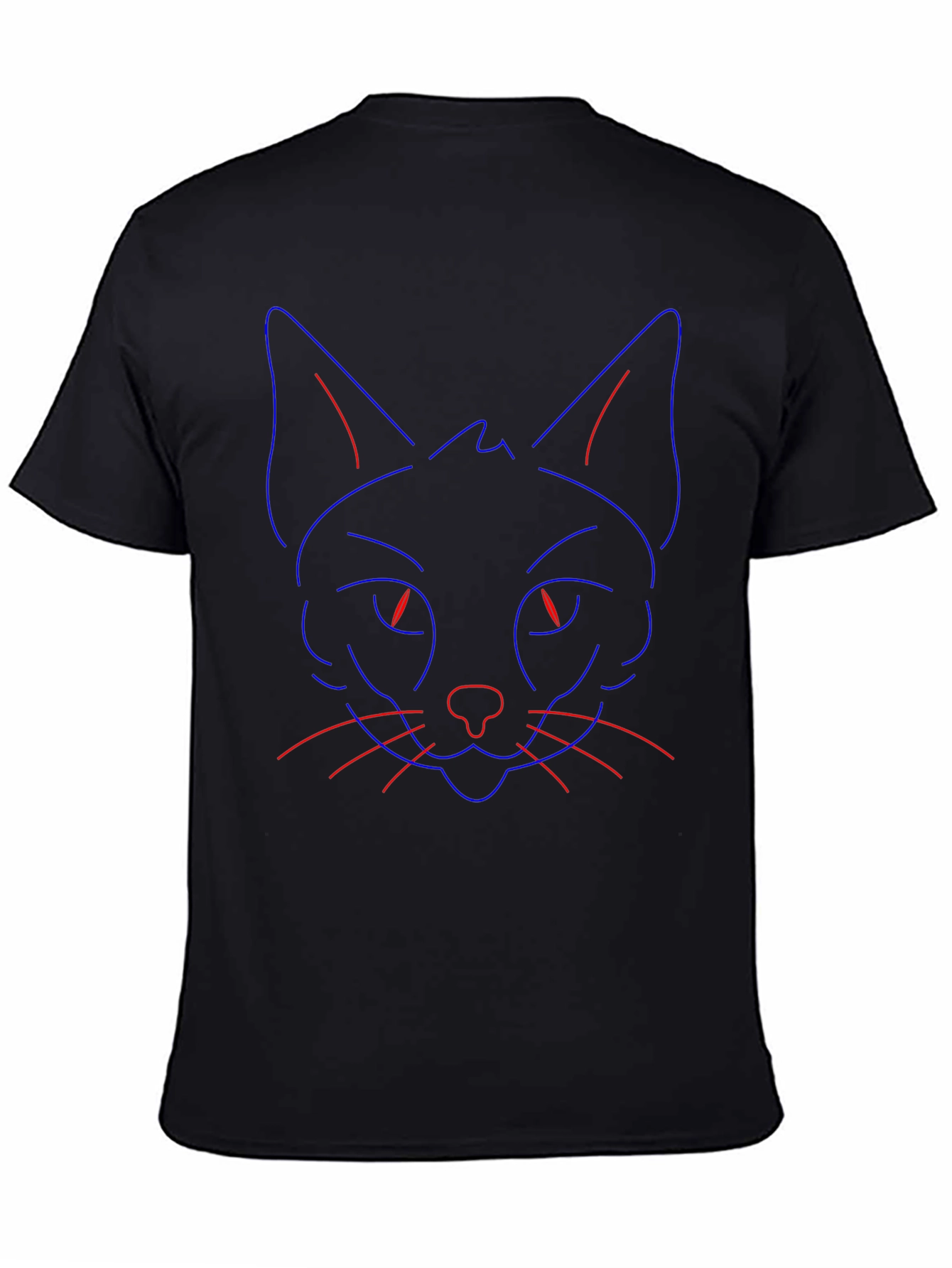 Neon Cat Graphic T-Shirt - Cool Unique Design