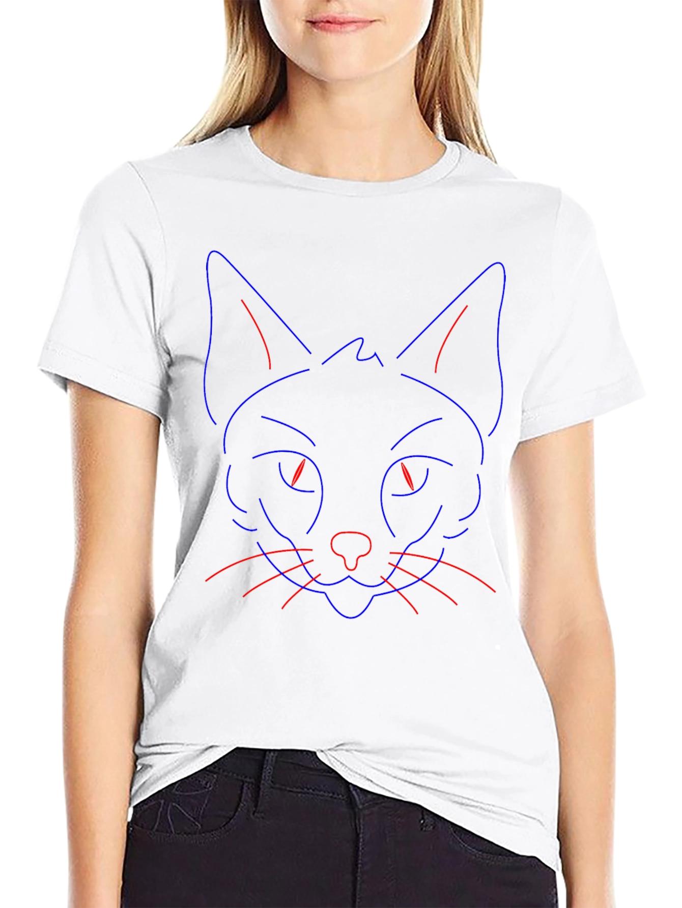 Neon Cat Graphic T-Shirt - Cool Unique Design