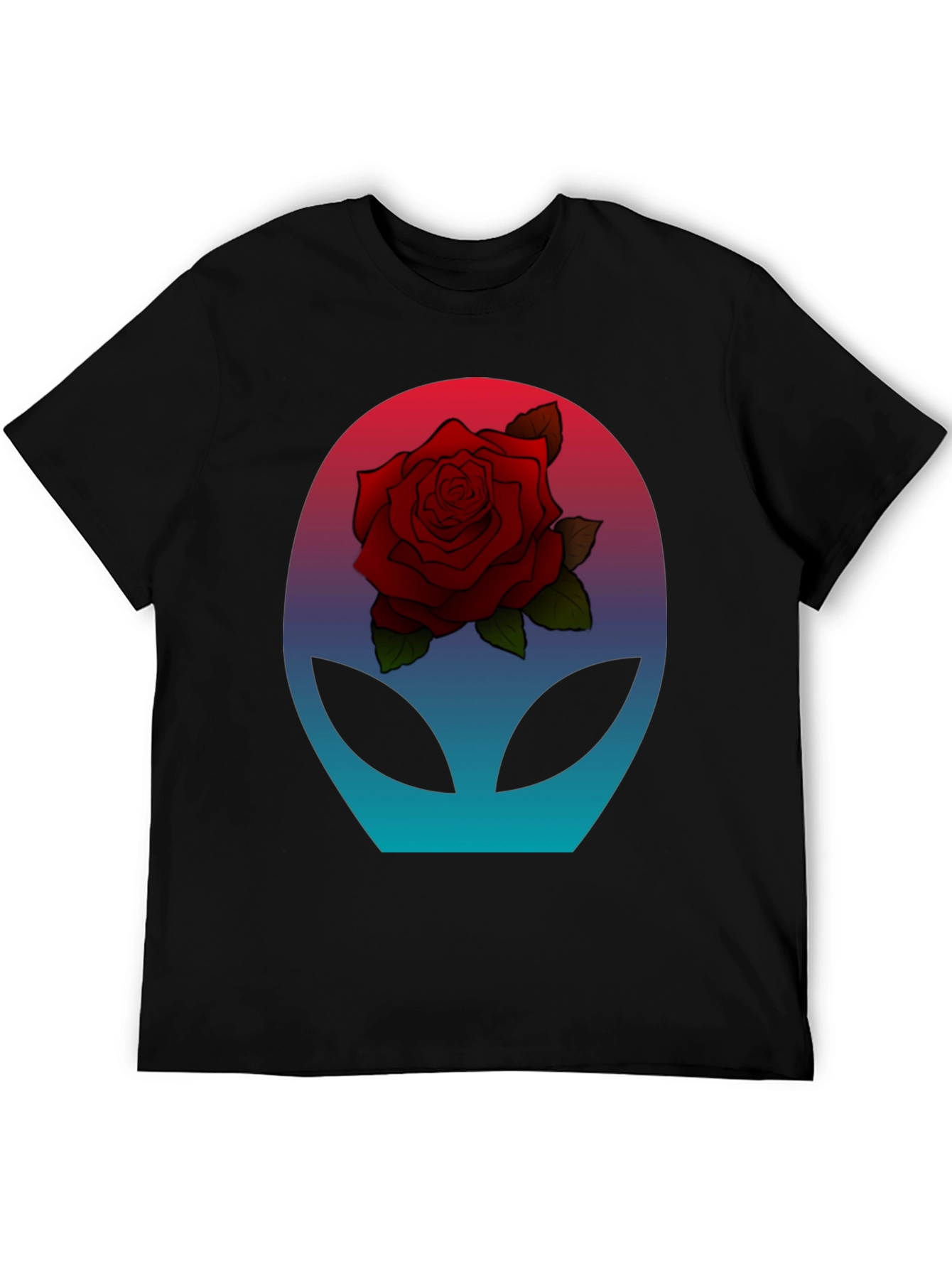 Alien Rose T-Shirt - Sci-Fi Floral Graphic Tee