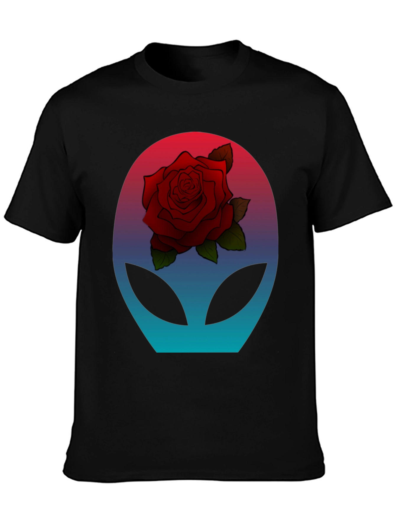 Alien Rose T-Shirt - Sci-Fi Floral Graphic Tee